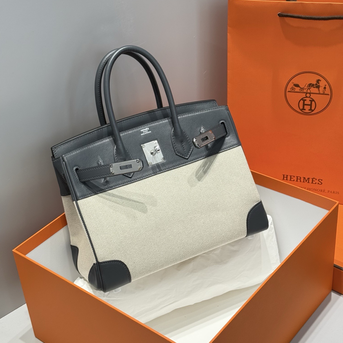 Hermès Birkin 30 에르메스 버킨 30 토일 캔버스 & 스위프트 가죽 8