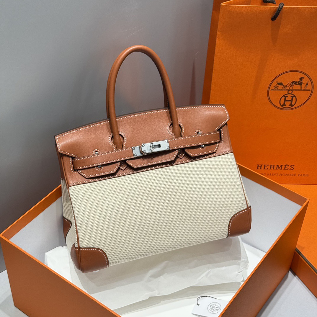 Hermès Birkin 30 에르메스 버킨 30 토일 캔버스 & 스위프트 가죽 10