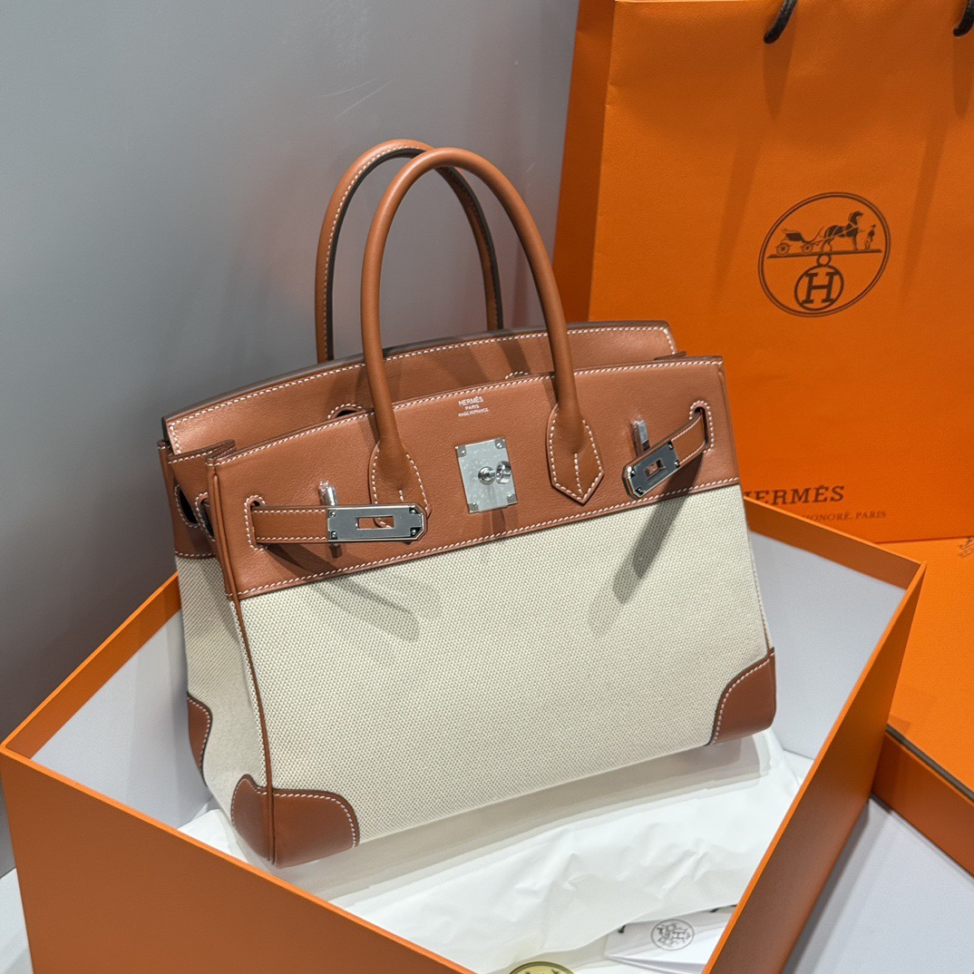 Hermès Birkin 30 에르메스 버킨 30 토일 캔버스 & 스위프트 가죽 12