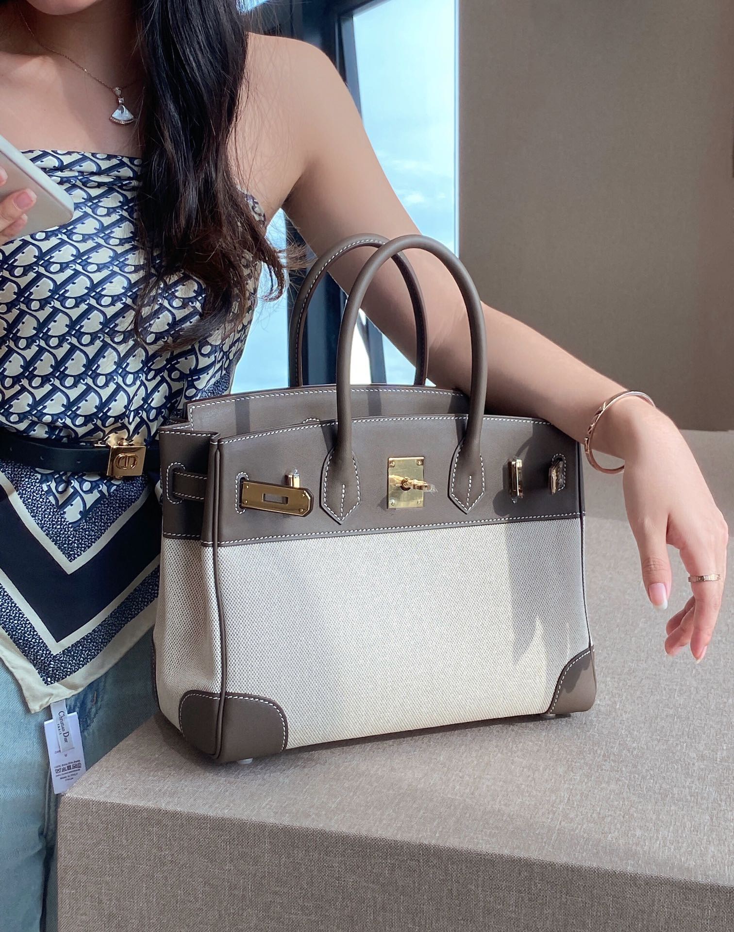 Hermès Birkin 30 에르메스 버킨 30 토일 캔버스 & 스위프트 가죽 1