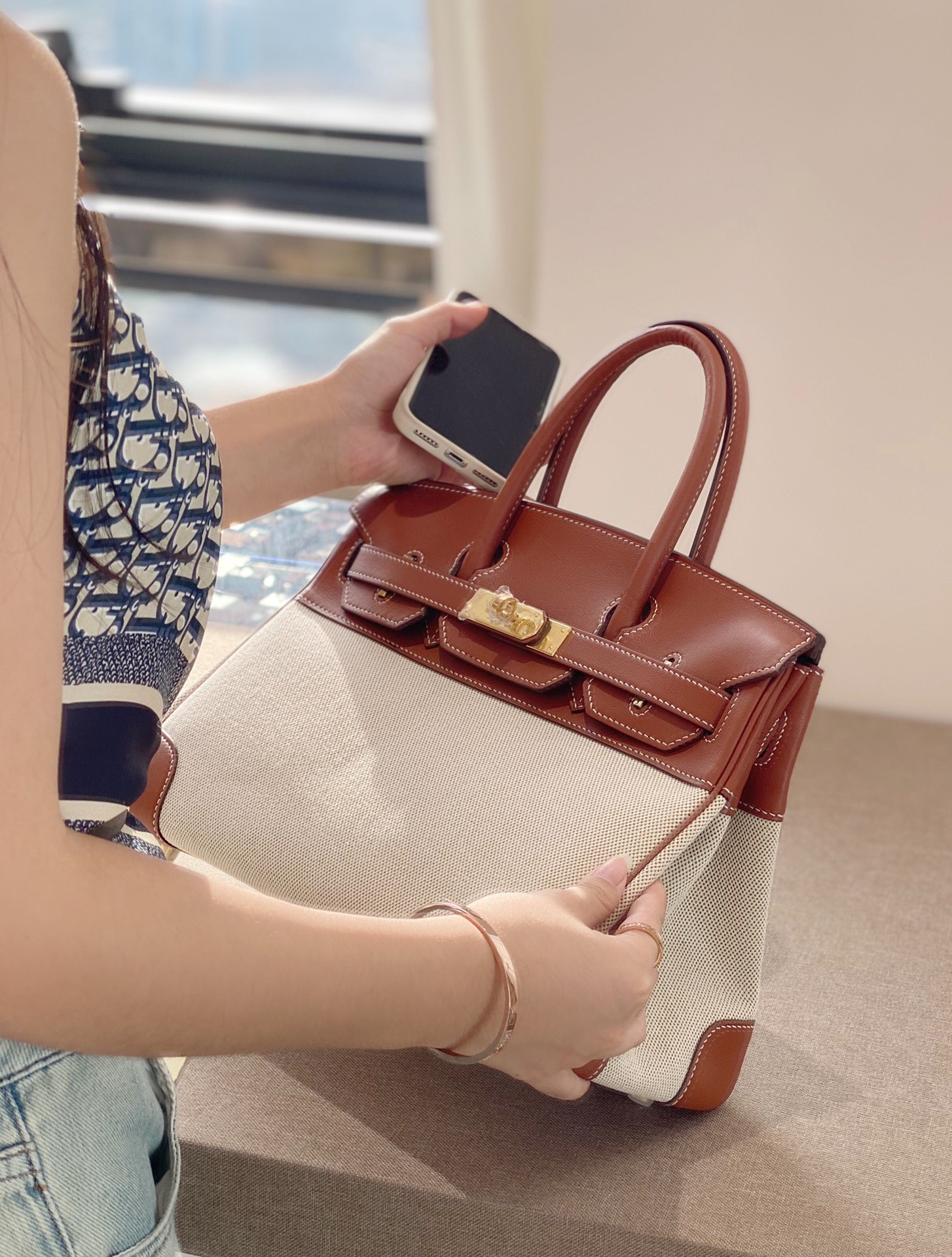 Hermès Birkin 30 에르메스 버킨 30 토일 캔버스 & 스위프트 가죽 1
