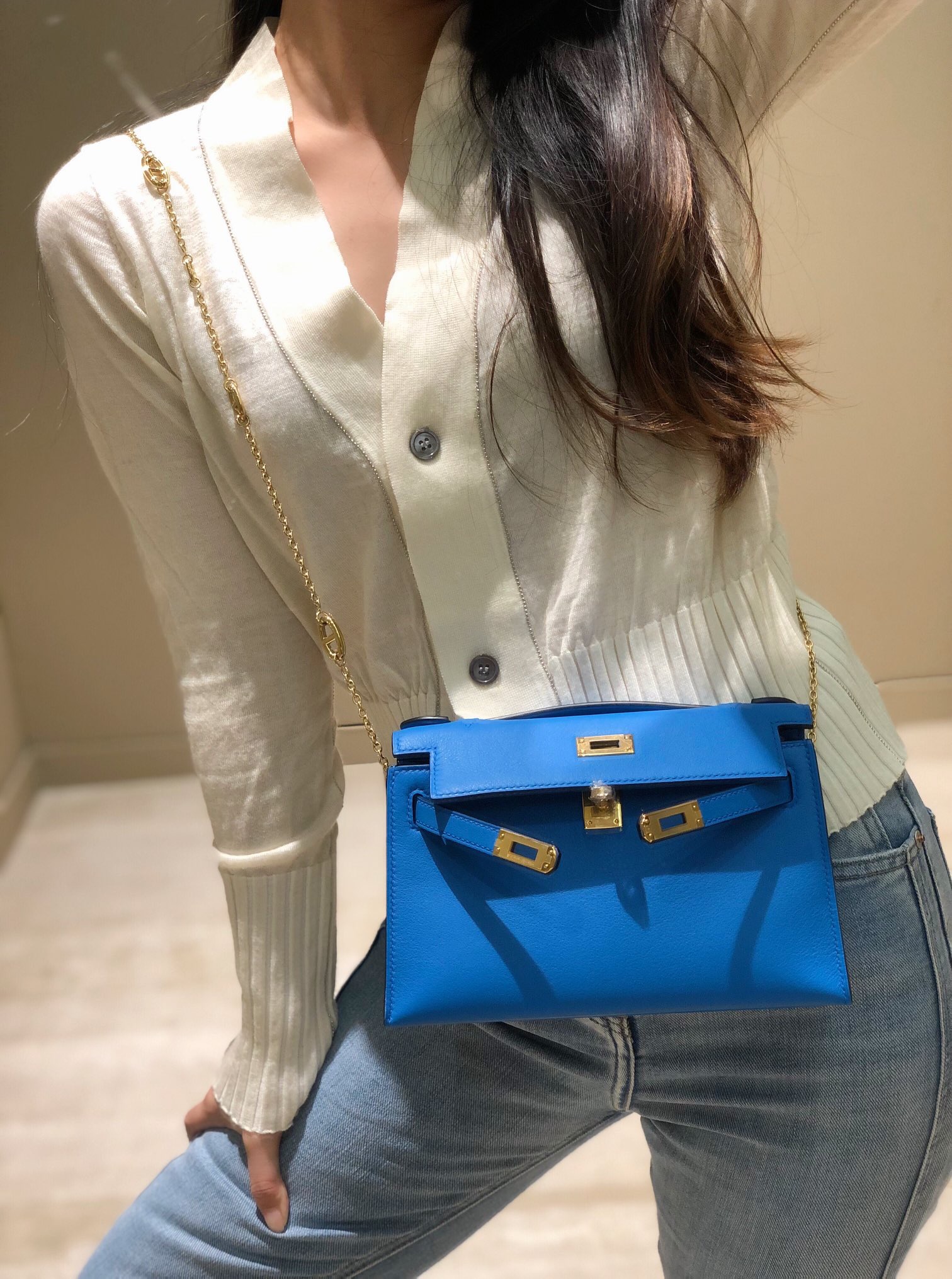 Hermès Kelly 에르메스 켈리 포쉐트 스위프트 가죽 22cm 2