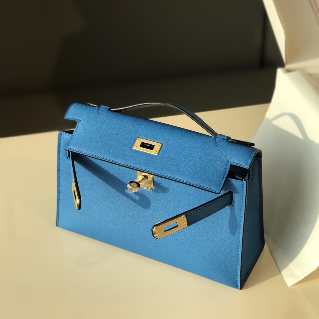 Hermès Kelly 에르메스 켈리 포쉐트 스위프트 가죽 22cm 9