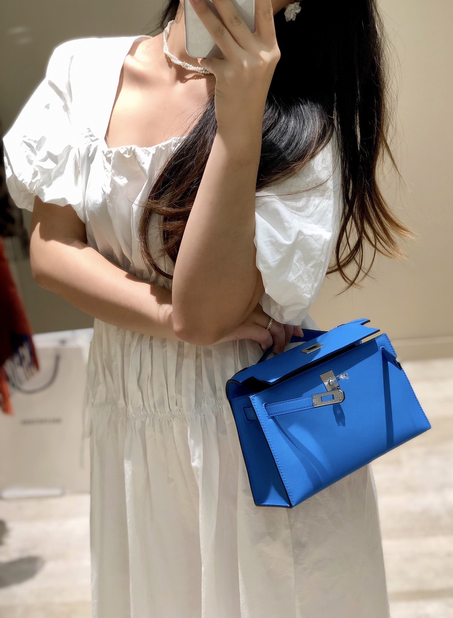 Hermès Kelly 에르메스 켈리 포쉐트 스위프트 가죽 22cm 5