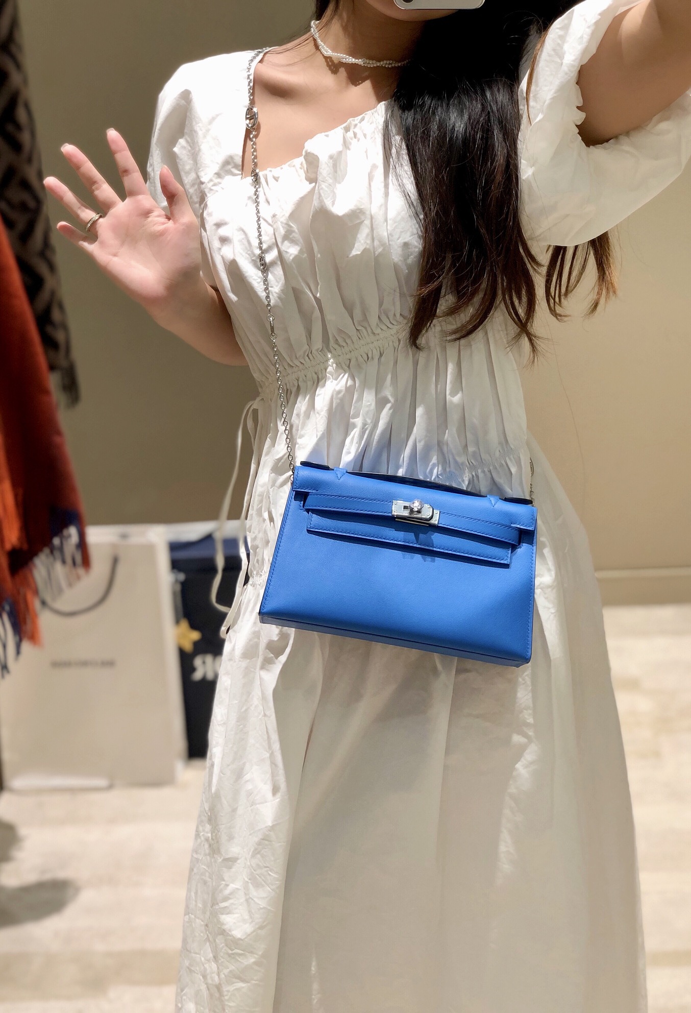 Hermès Kelly 에르메스 켈리 포쉐트 스위프트 가죽 22cm 6