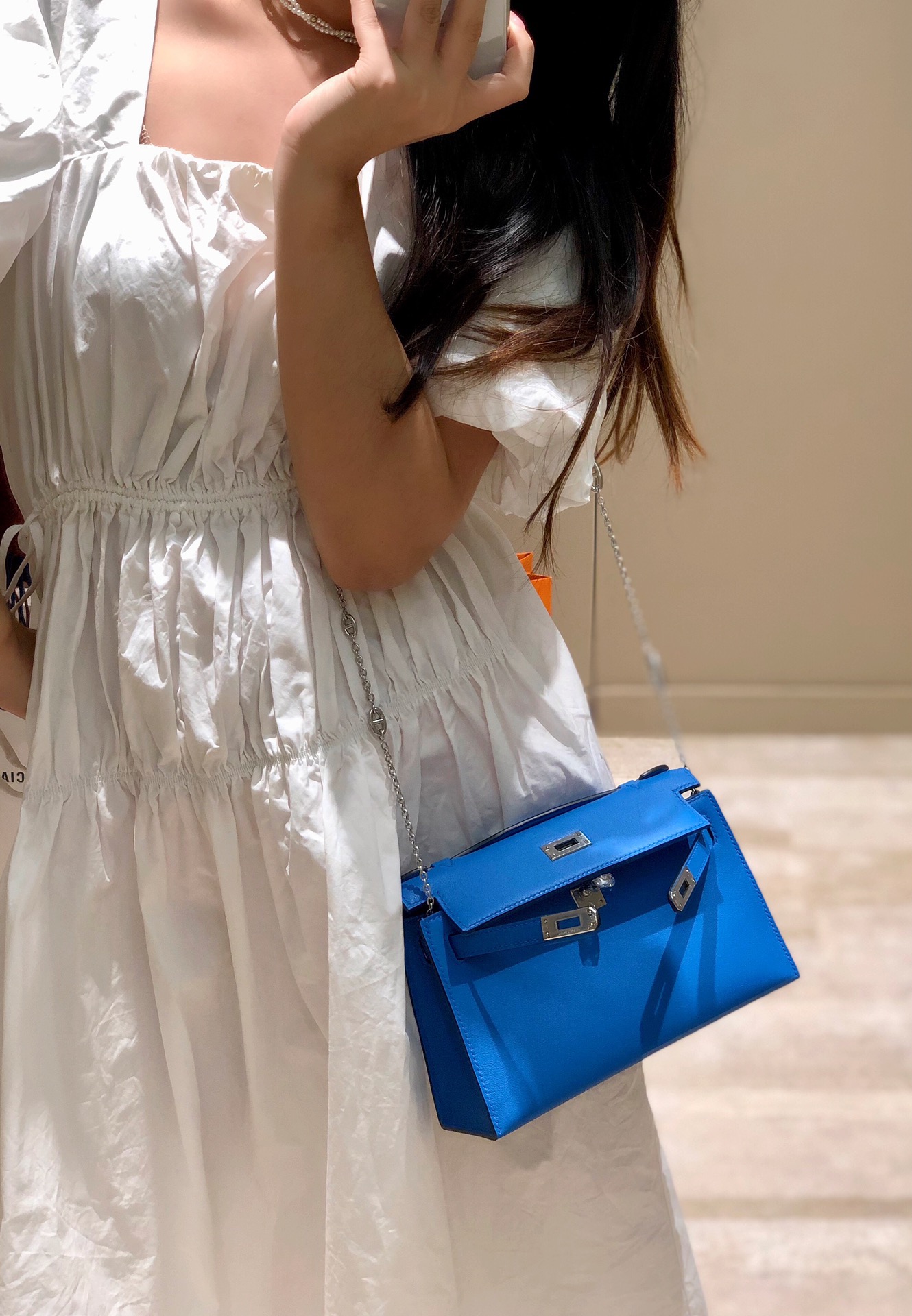 Hermès Kelly 에르메스 켈리 포쉐트 스위프트 가죽 22cm 7