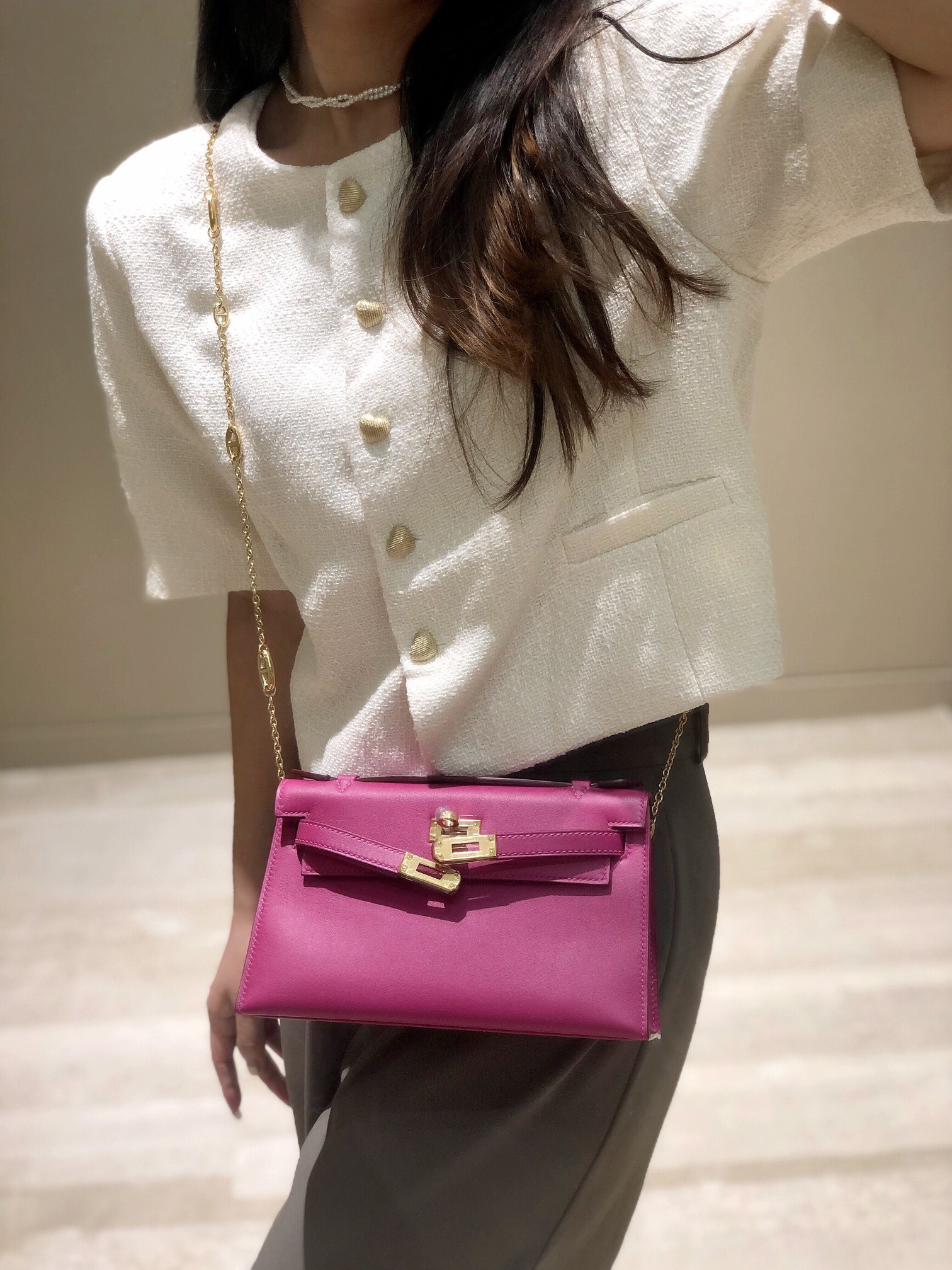 Hermès Kelly  에르메스 켈리 포쉐트 스위프트 가죽 22cm 6