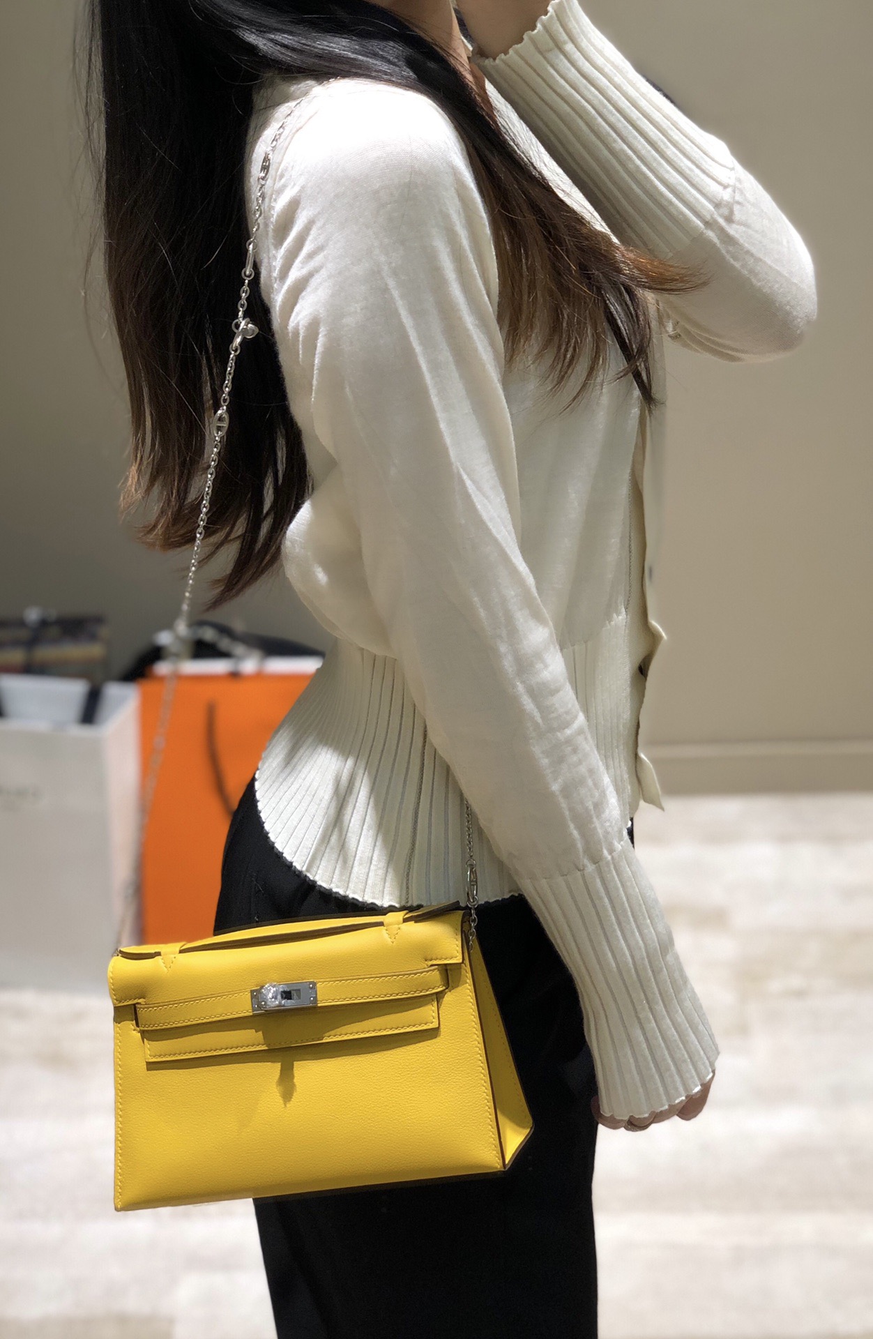 Hermès Kelly  에르메스 켈리 포쉐트 스위프트 가죽 22cm 4