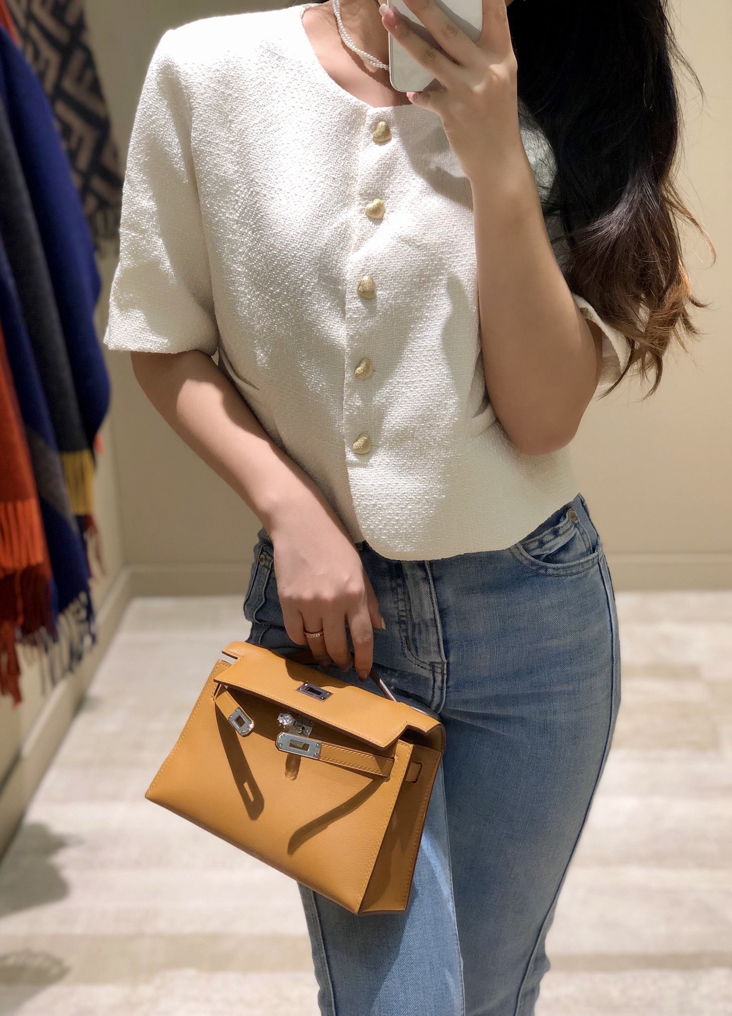 Hermès Kelly 에르메스 켈리 포쉐트 스위프트 가죽 22cm 7