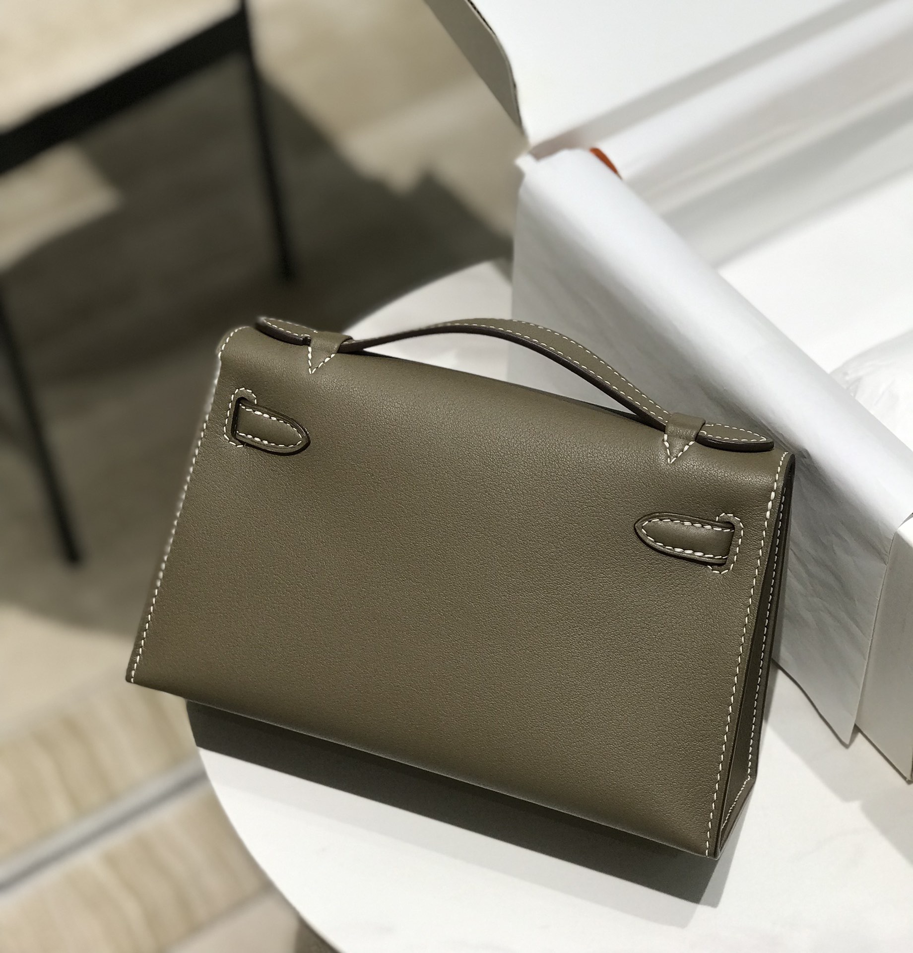 Hermès Kelly 에르메스 켈리 포쉐트 스위프트 가죽 22cm 7