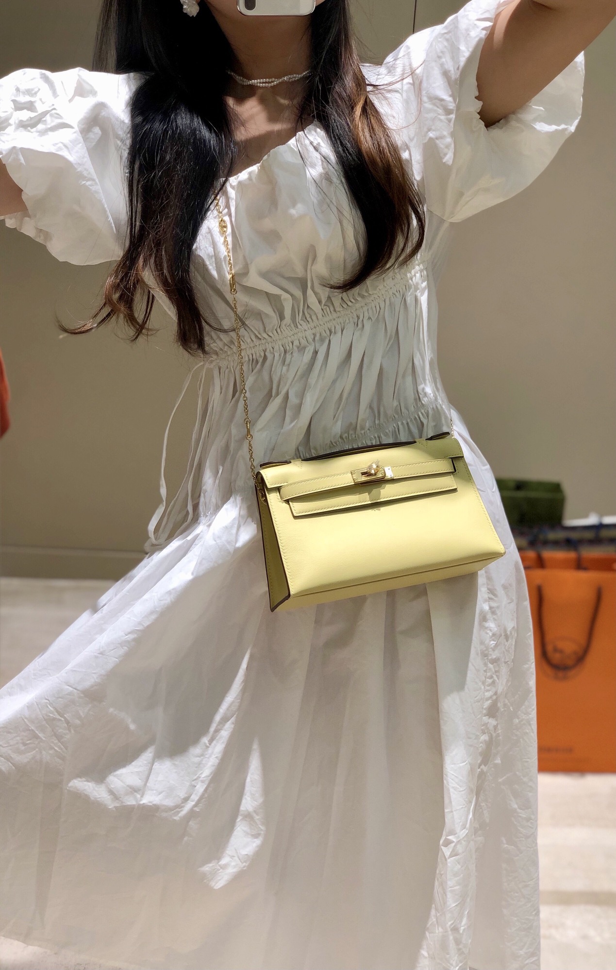 Hermès Kelly 에르메스 켈리 포쉐트 스위프트 가죽 22cm 5