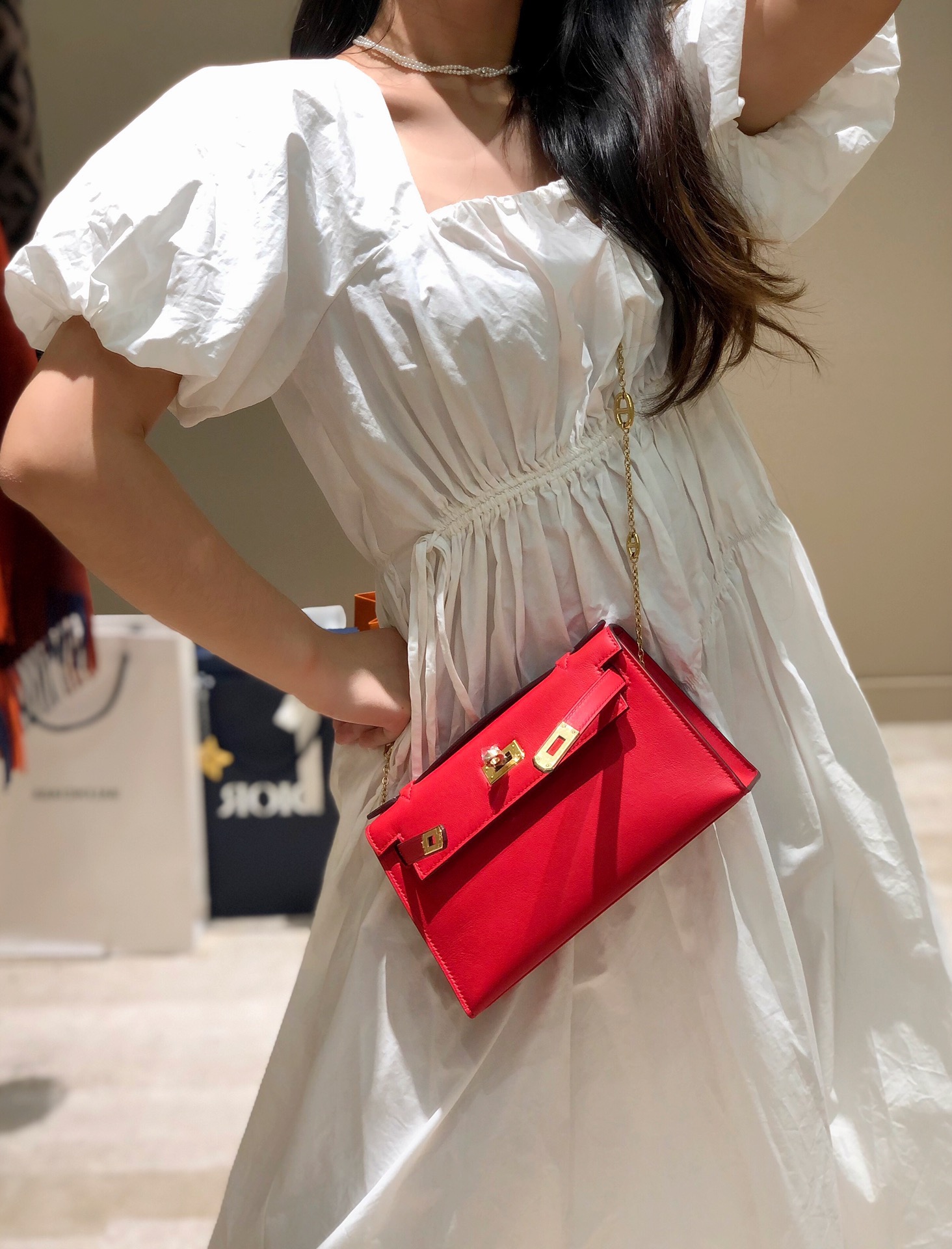 Hermès Kelly 에르메스 켈리 포쉐트 스위프트 가죽 22cm 4