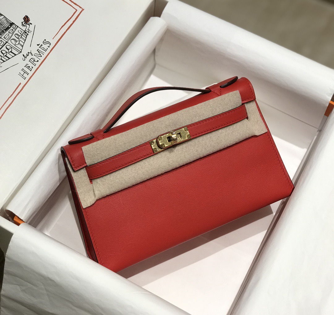 Hermès Kelly 에르메스 켈리 포쉐트 스위프트 가죽 22cm 5
