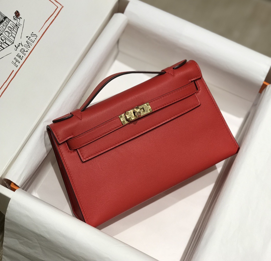 Hermès Kelly 에르메스 켈리 포쉐트 스위프트 가죽 22cm 8