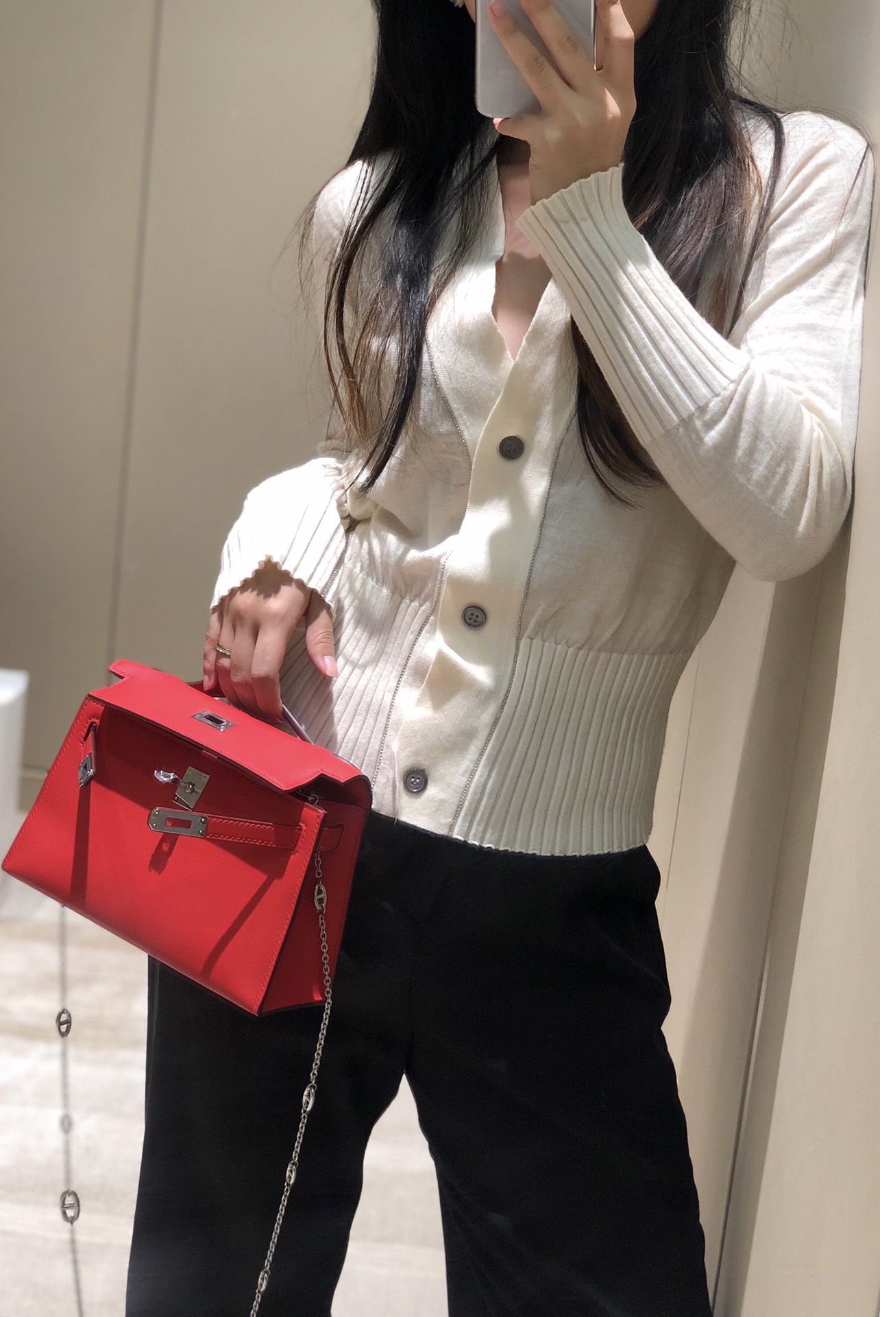 Hermès Kelly 에르메스 켈리 포쉐트 스위프트 가죽 22cm 5