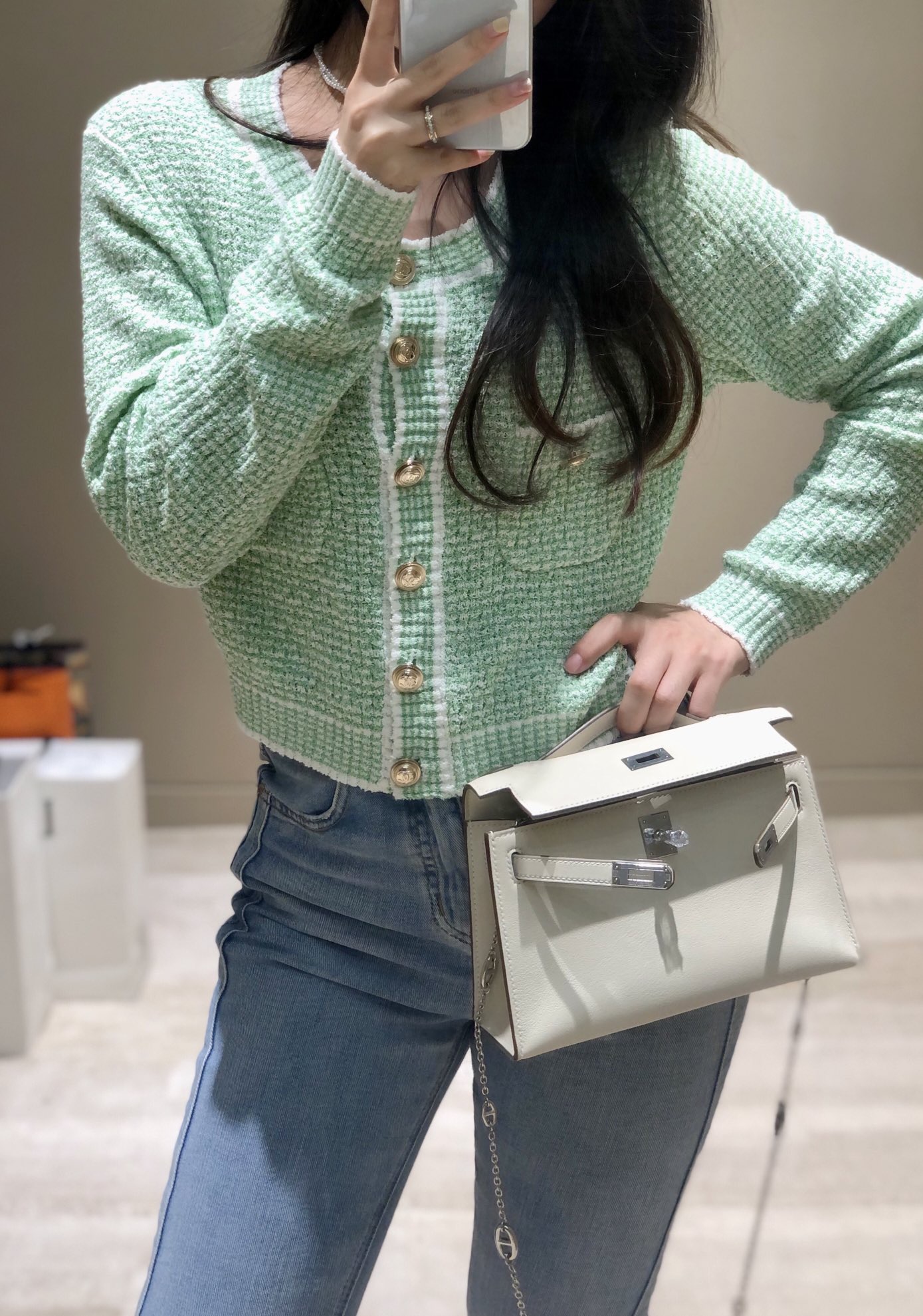 Hermès Kelly 에르메스 켈리 포쉐트 스위프트 가죽 22cm 6