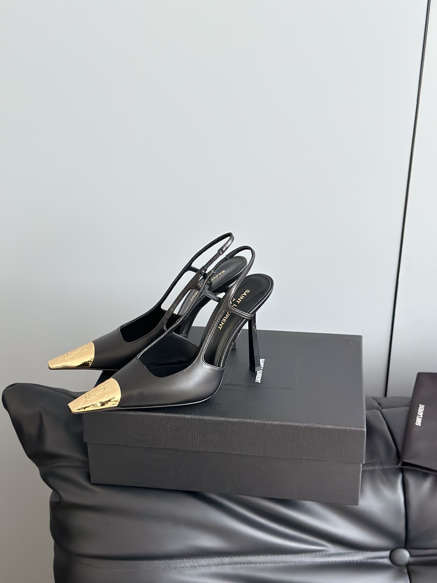 SAINT LAURENT 생로랑 YSL25 금장 하이힐 7