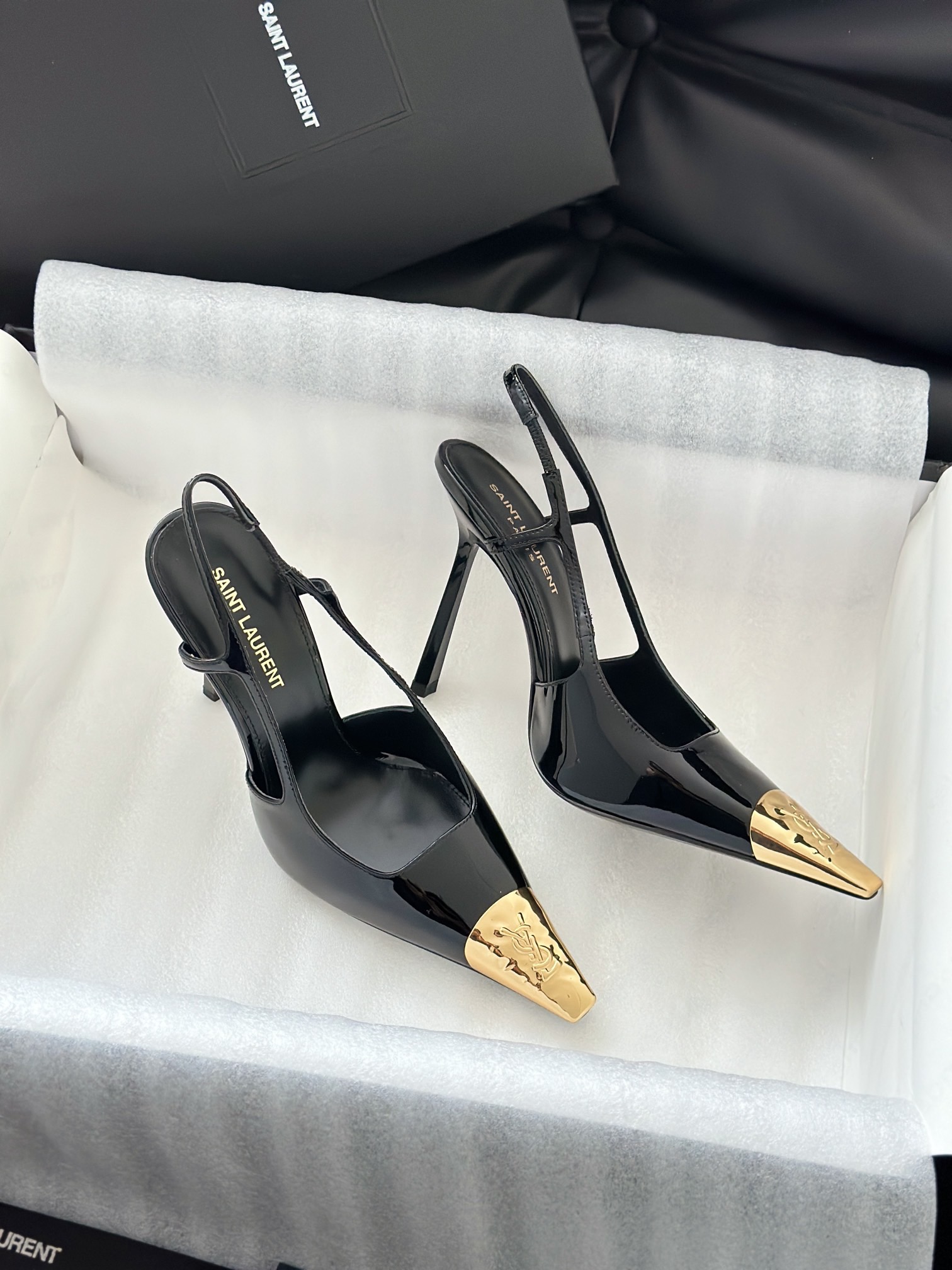 SAINT LAURENT 생로랑 YSL25 금장 하이힐 8