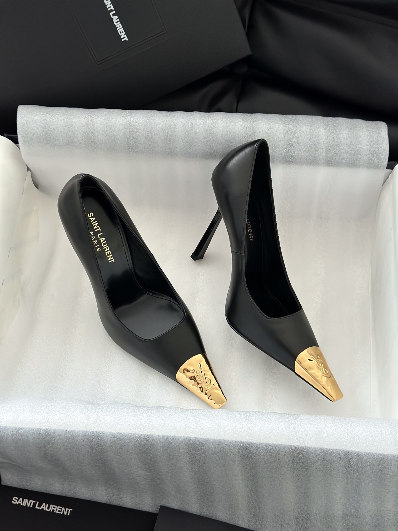 SAINT LAURENT 생로랑 YSL25 금장 하이힐 7