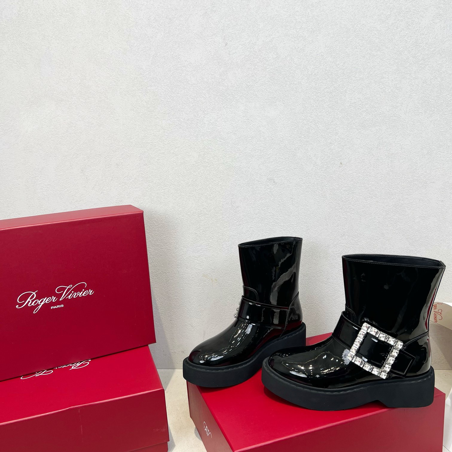 Roger Vivier 로저 비비에 Roger Vivier 로저 비비에 메탈 버클 플랫폼 앵클부츠 7