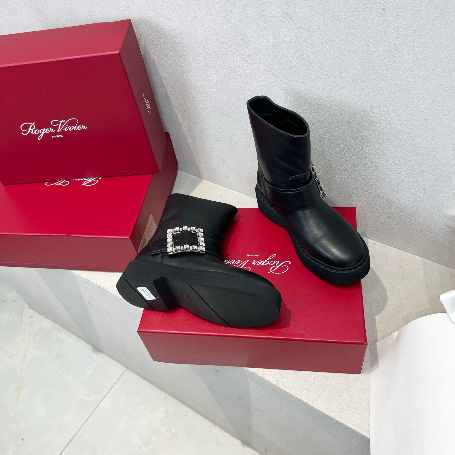 Roger Vivier 로저 비비에 Roger Vivier 로저 비비에 메탈 버클 플랫폼 앵클부츠 6