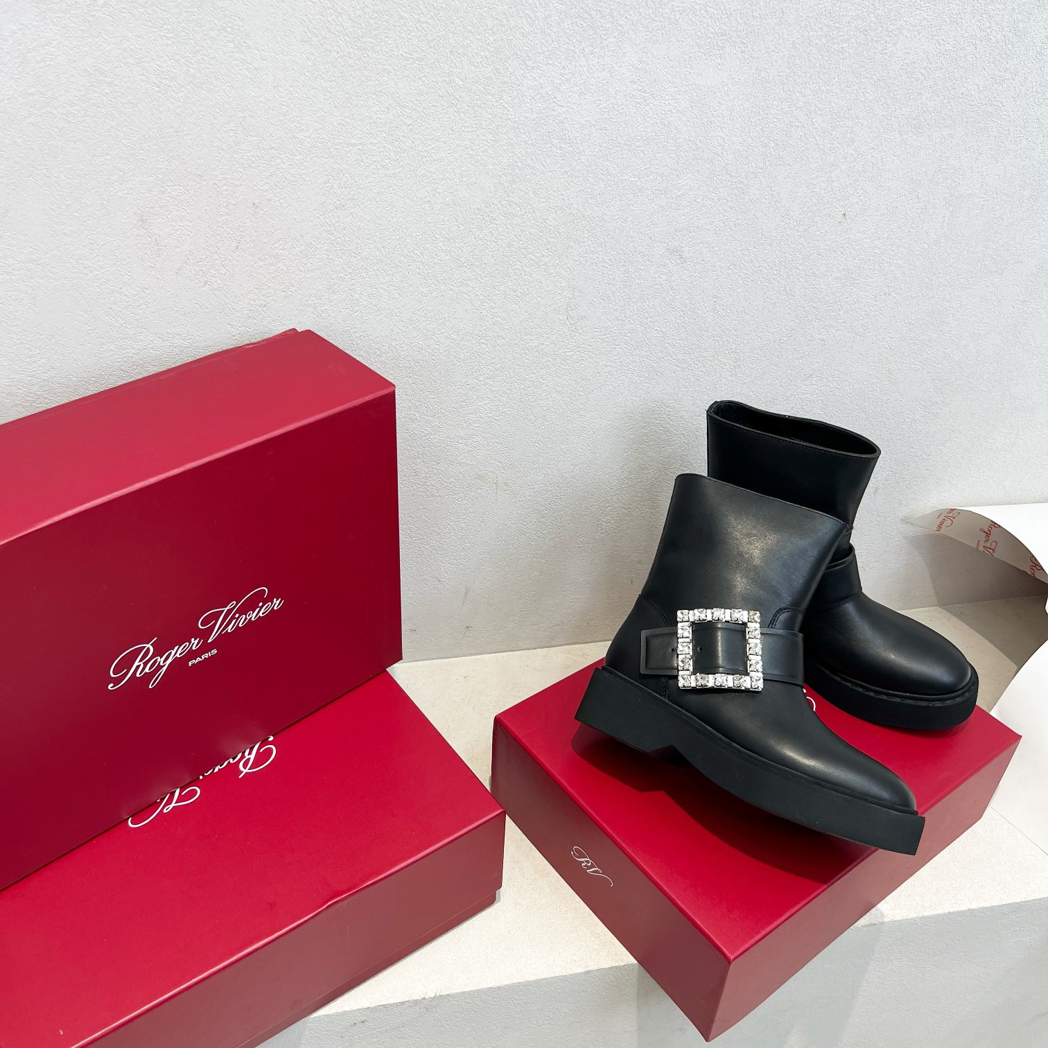Roger Vivier 로저 비비에 Roger Vivier 로저 비비에 메탈 버클 플랫폼 앵클부츠 7