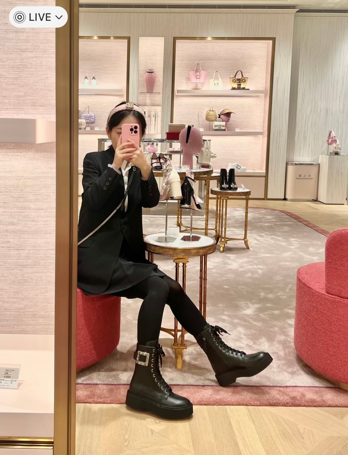 Roger Vivier 로저 비비에 비브 스트라스 버클 레이스업 앵클 부츠 4