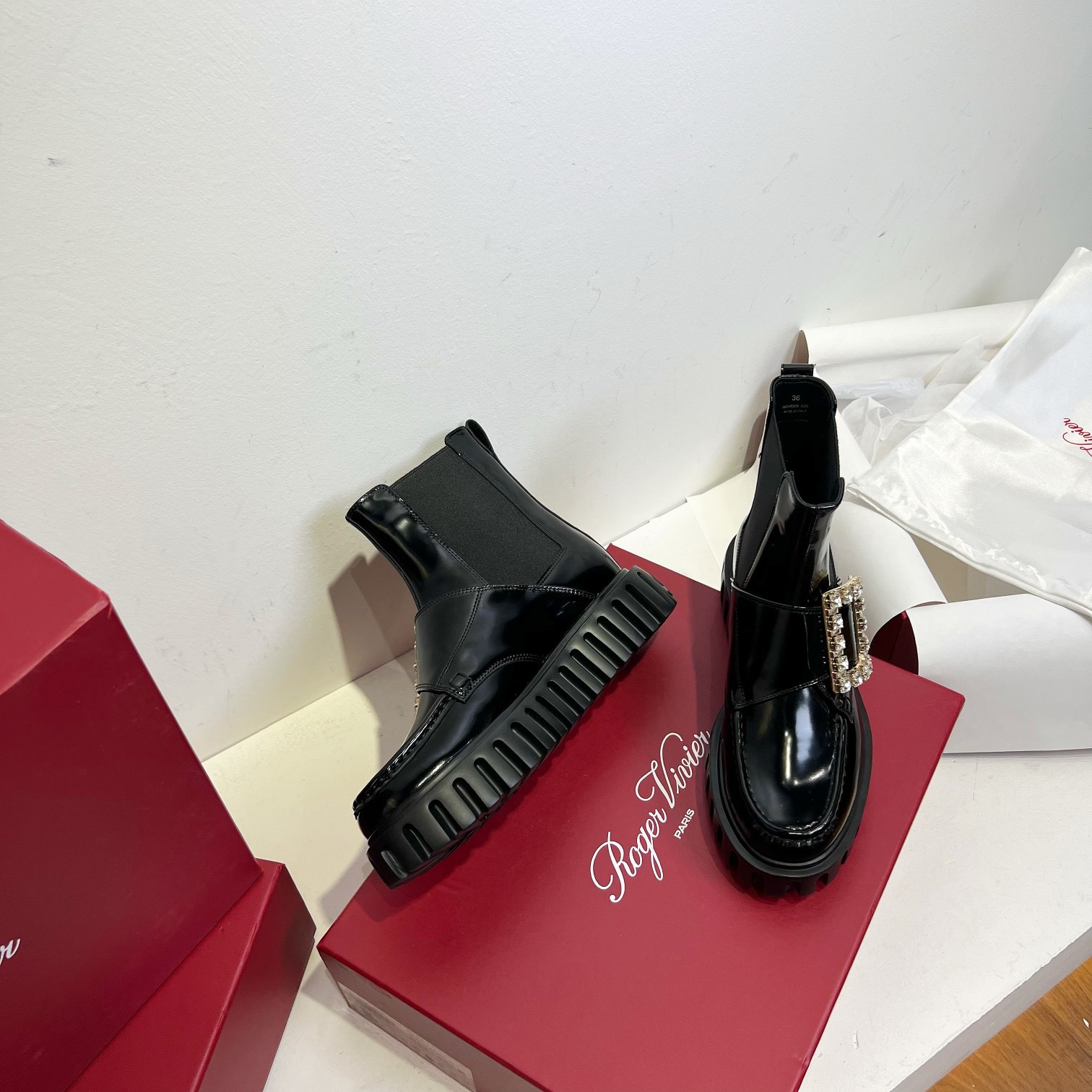 Roger Vivier 로저 비비에 비브 스트라스 플랫폼 첼시 부츠 10