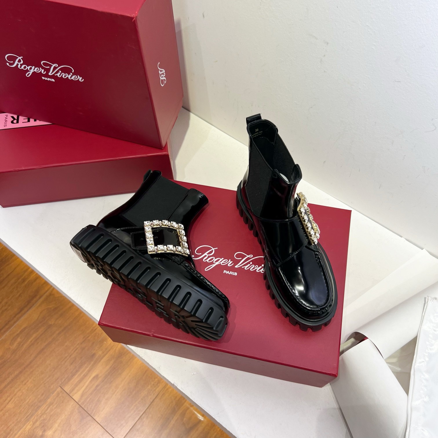 Roger Vivier 로저 비비에 비브 스트라스 플랫폼 첼시 부츠 13
