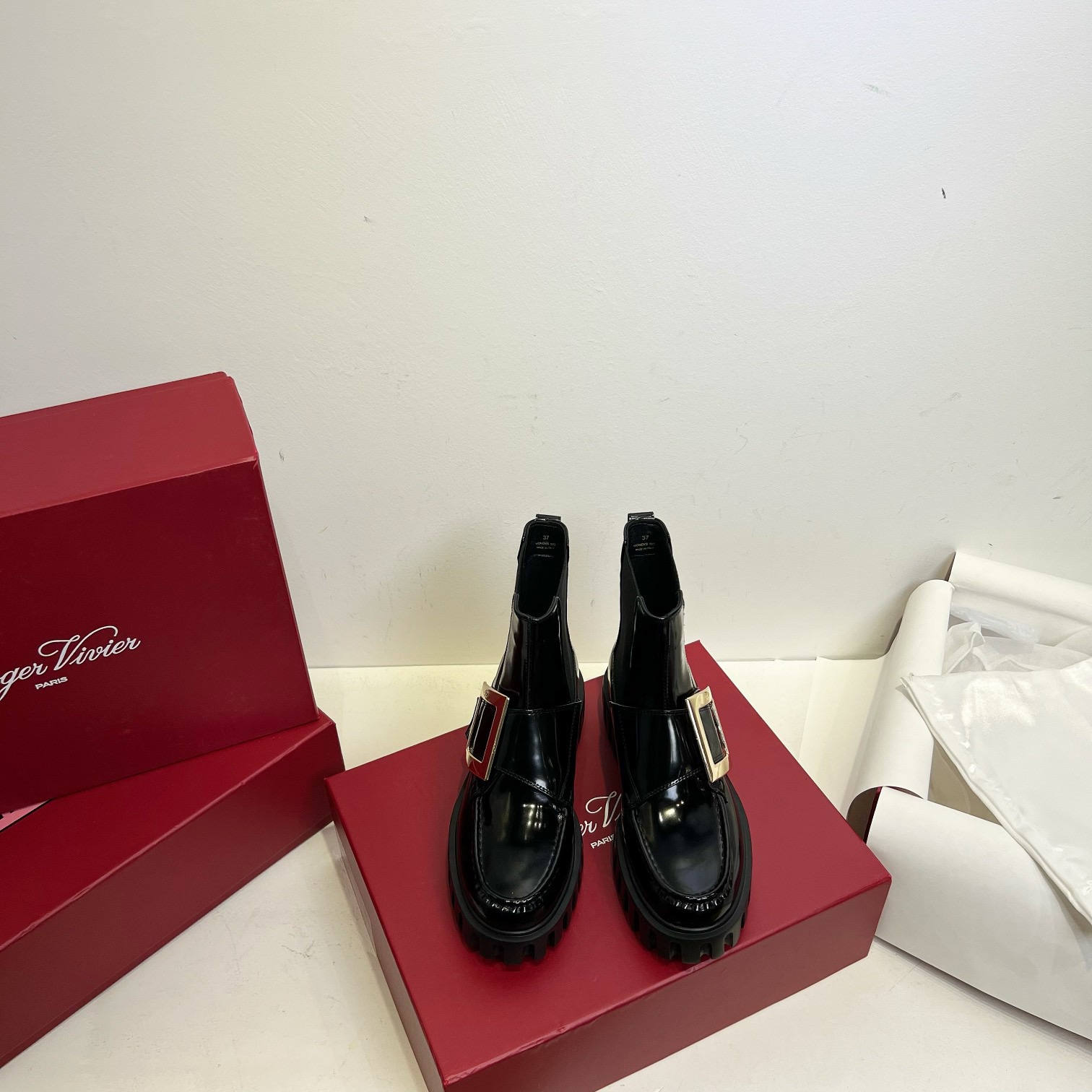 Roger Vivier 로저 비비에 비브 스트라스 플랫폼 첼시 부츠 9