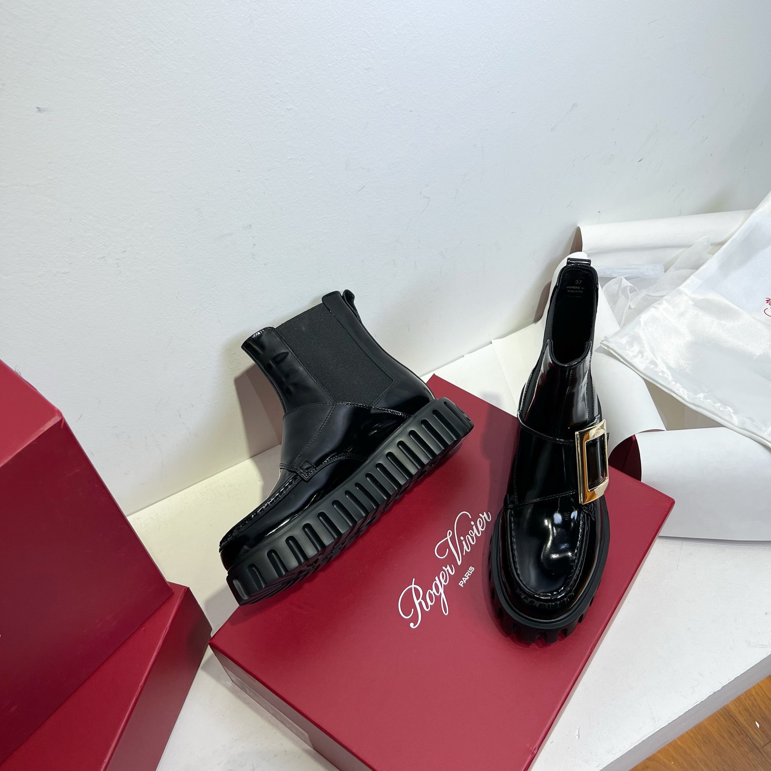 Roger Vivier 로저 비비에 비브 스트라스 플랫폼 첼시 부츠 10