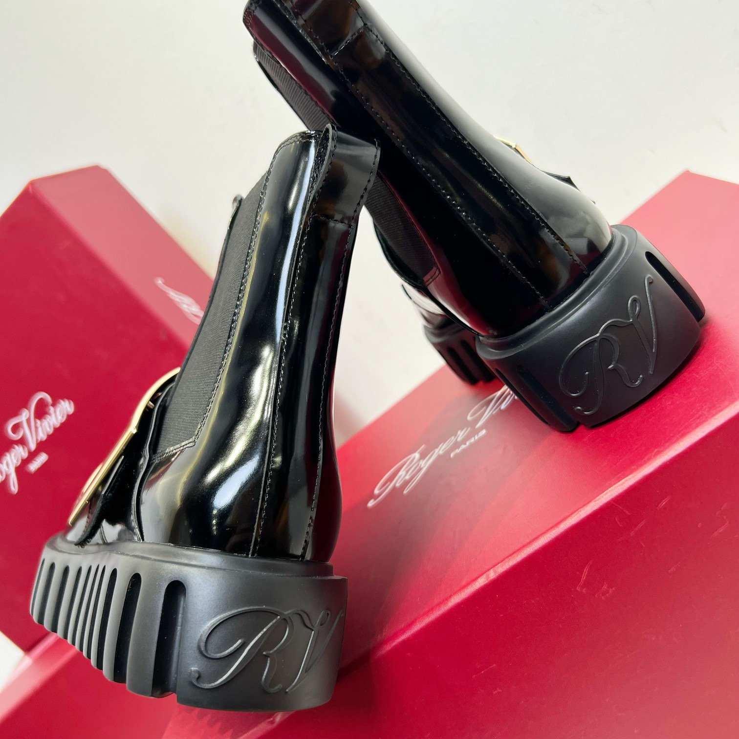 Roger Vivier 로저 비비에 비브 스트라스 플랫폼 첼시 부츠 15