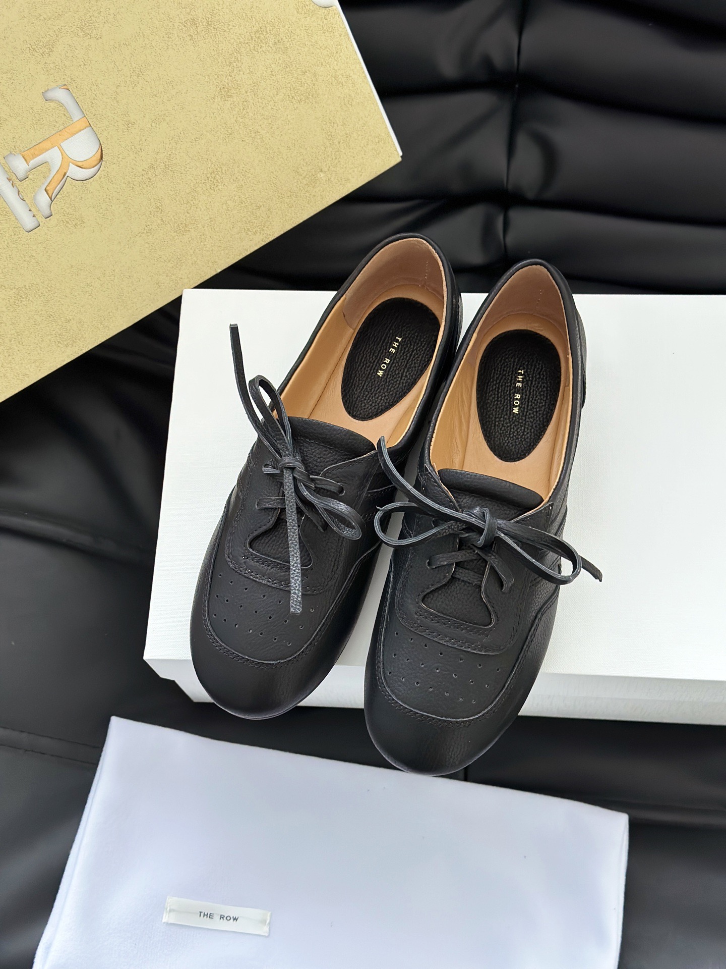 The Row 더로우 레더 레이스업 플랫 7