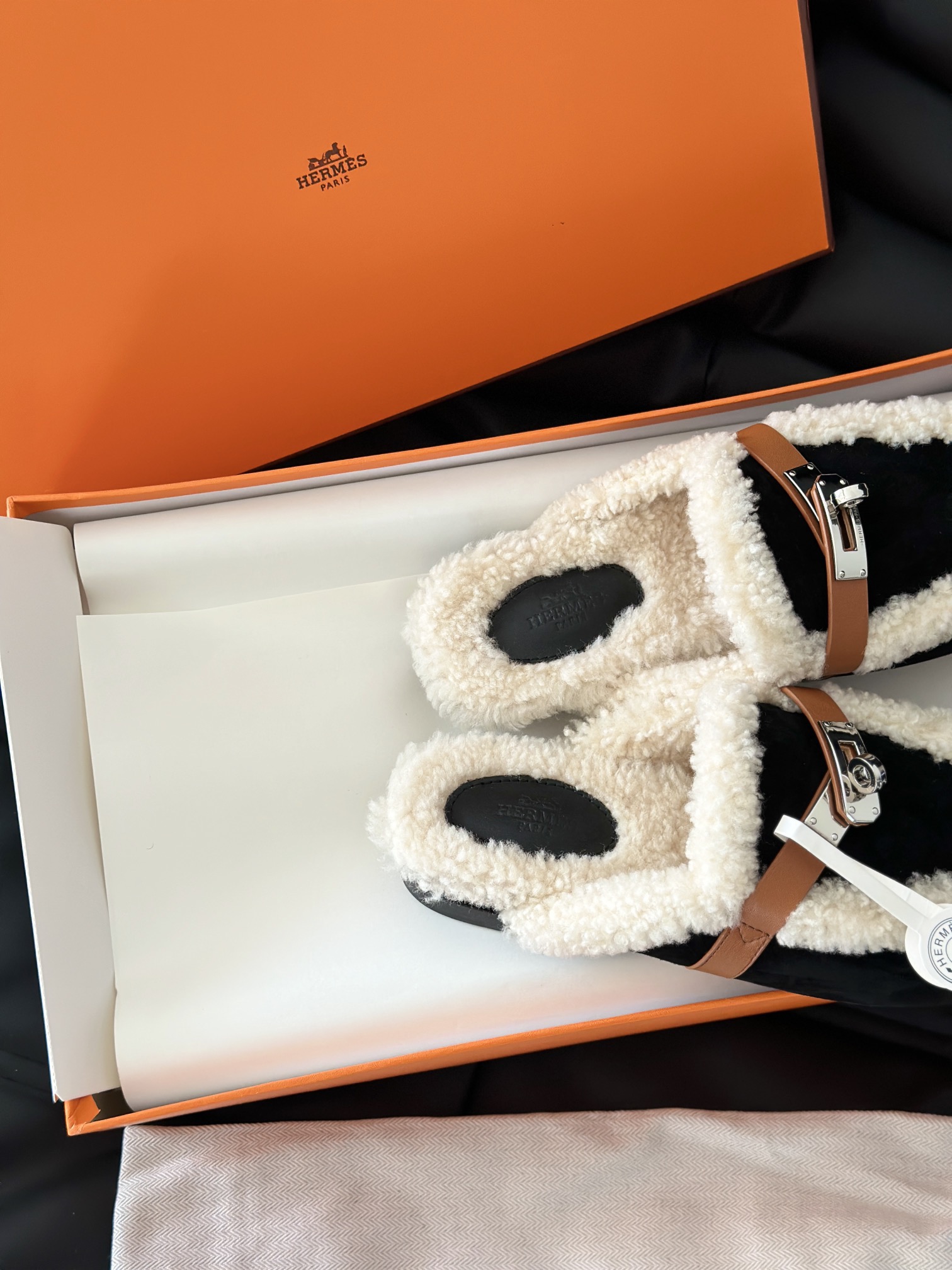 Hermes 에르메스 켈리 퍼 뮬 슬리퍼 12