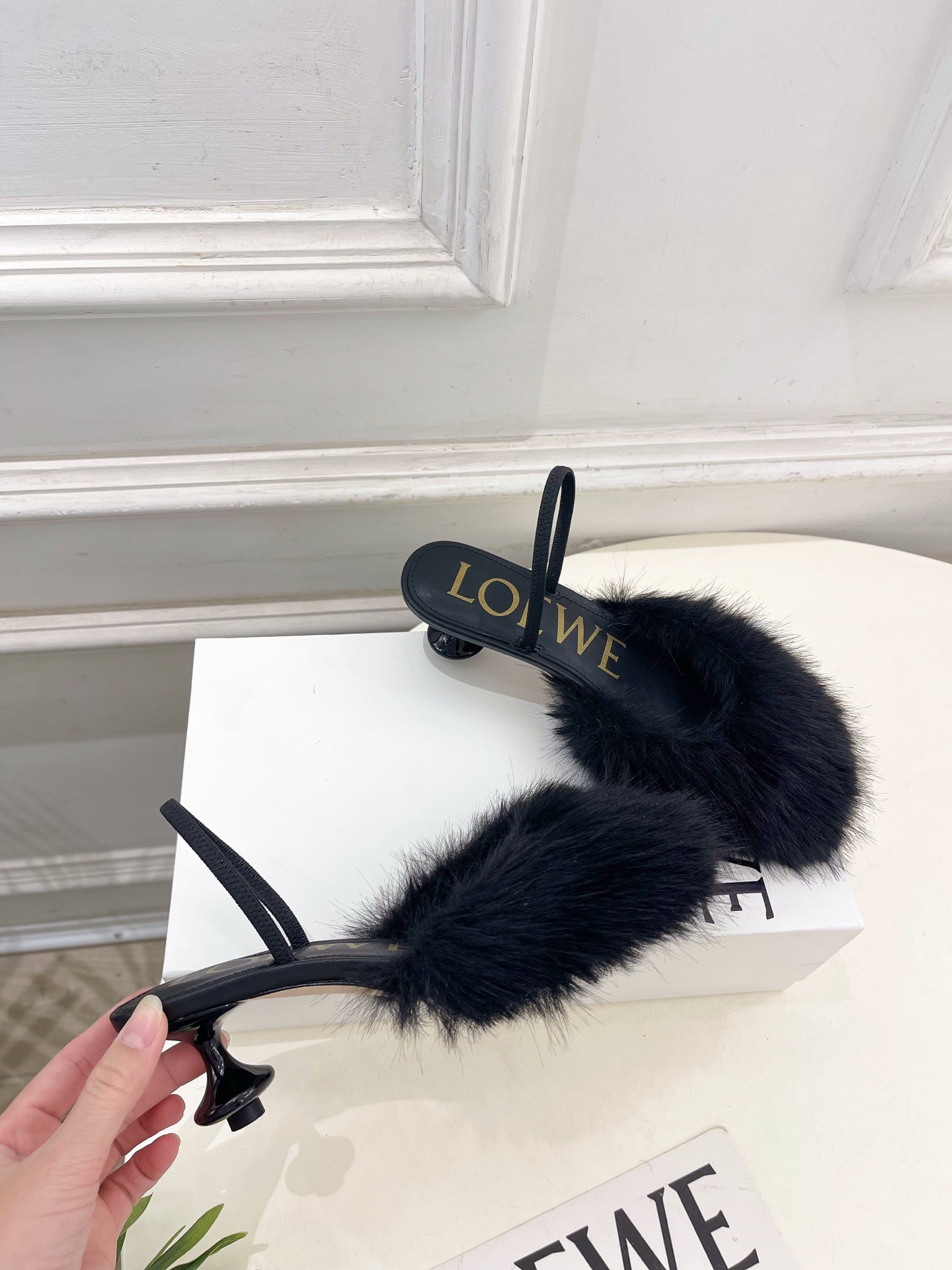 Loewe 로에베 폭스 퍼 토이 슬링백 힐 7