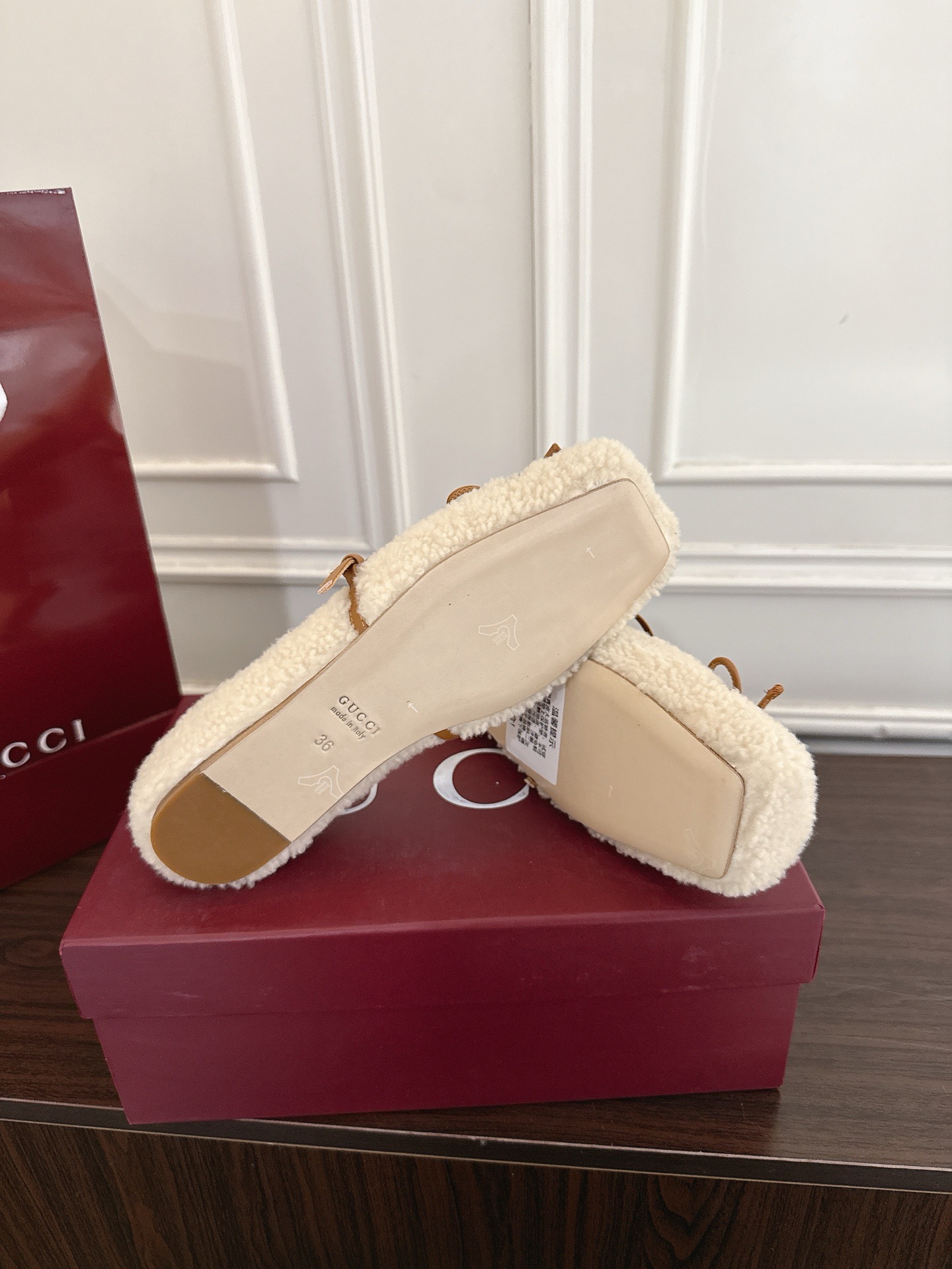 Gucci 구찌 홀스빗 시어링 발레리나 플랫 12