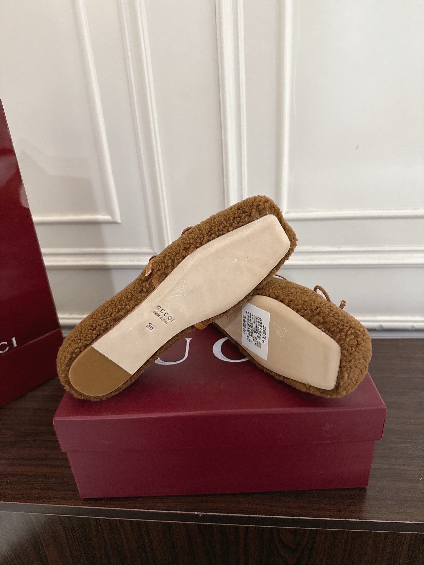 Gucci 구찌 홀스빗 시어링 발레리나 플랫 12