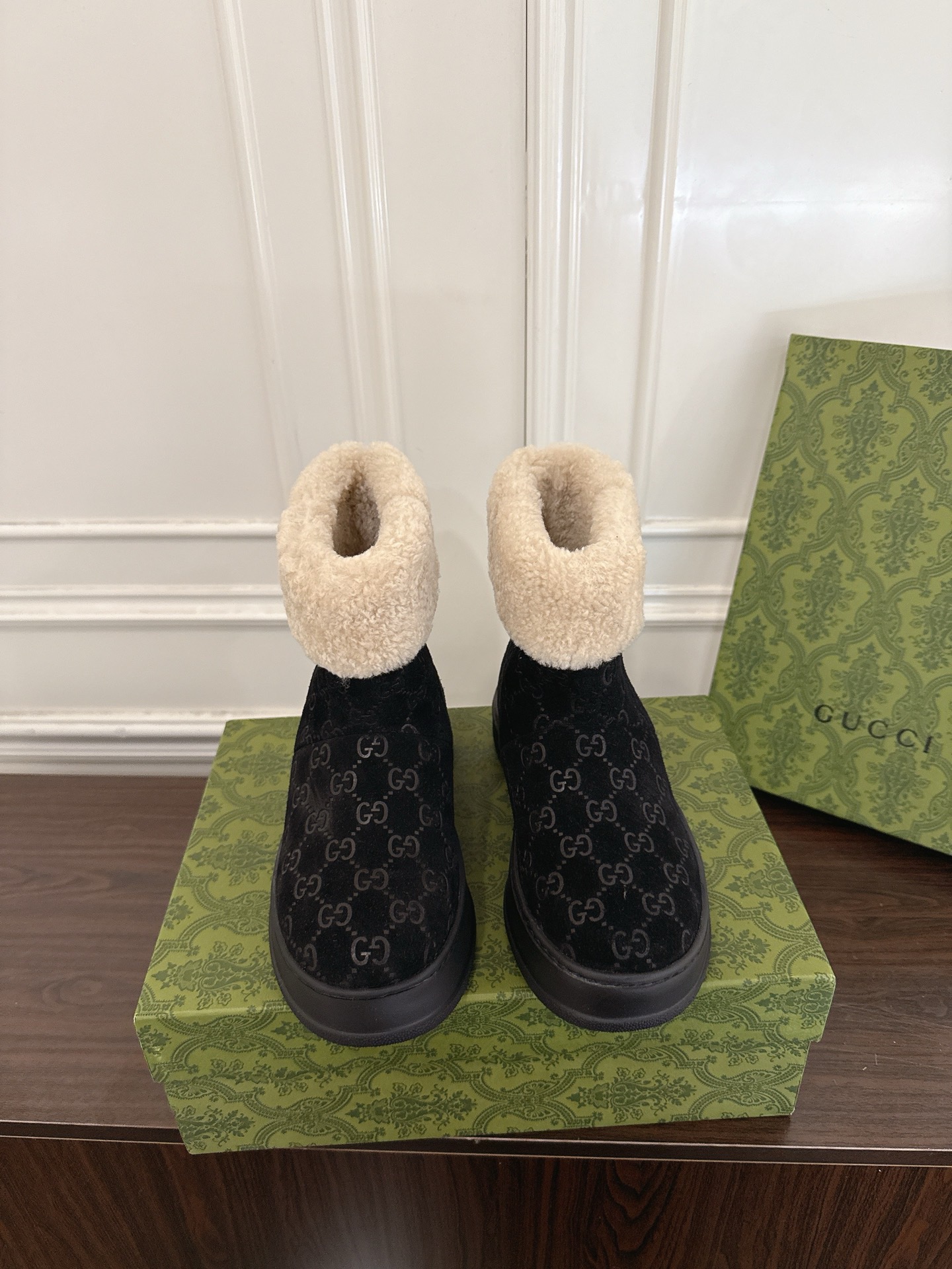 Gucci 구찌 GG 셰어링 안감 스웨이드 스노우 부츠 1