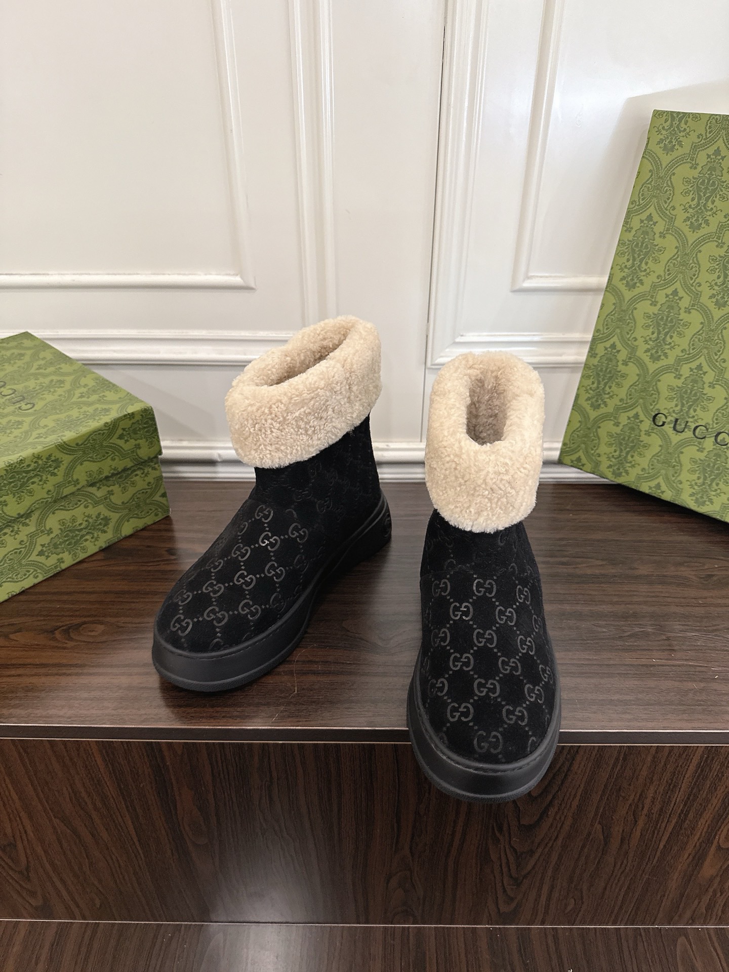 Gucci 구찌 GG 셰어링 안감 스웨이드 스노우 부츠 5