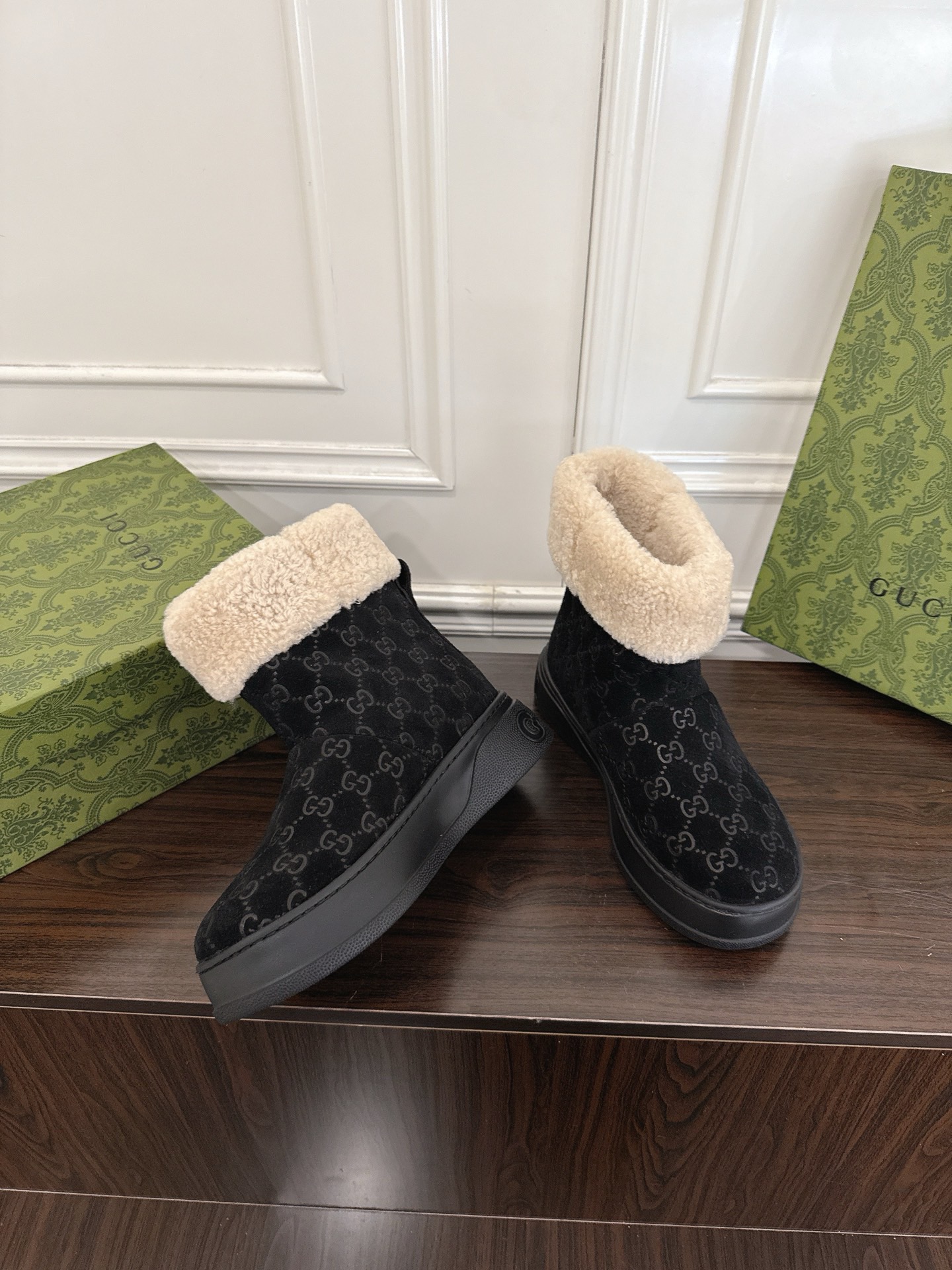 Gucci 구찌 GG 셰어링 안감 스웨이드 스노우 부츠 6