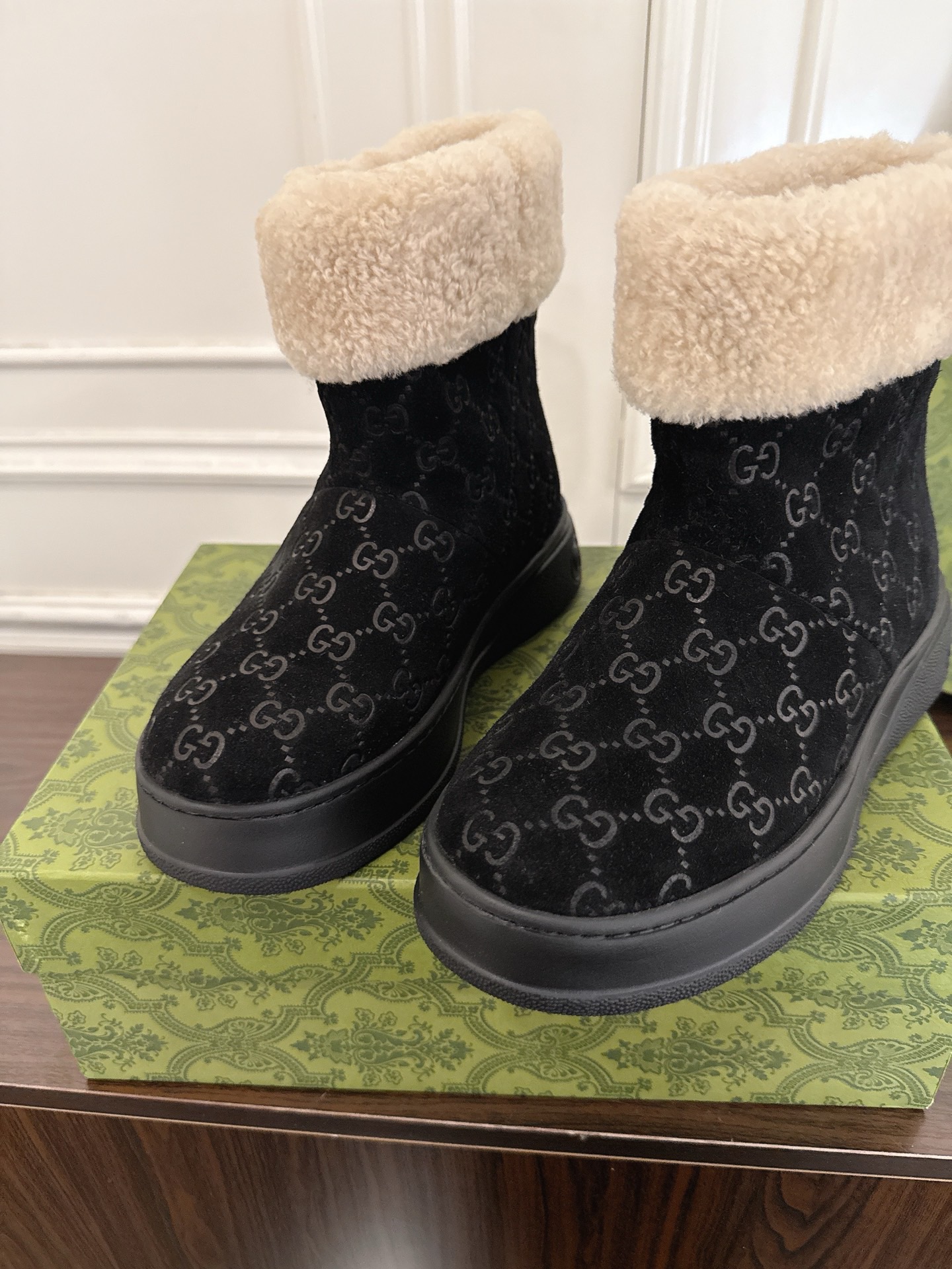 Gucci 구찌 GG 셰어링 안감 스웨이드 스노우 부츠 8