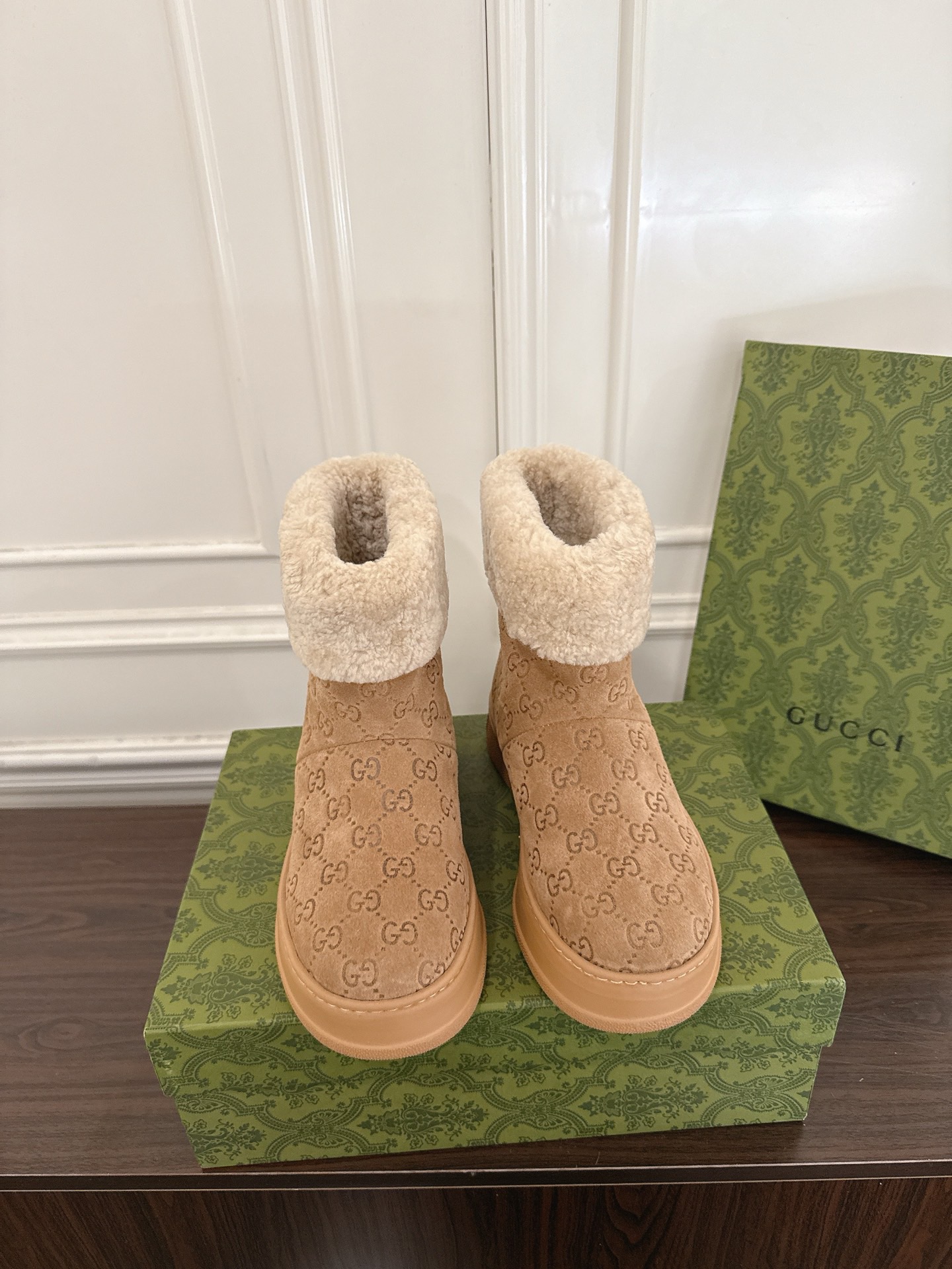 Gucci 구찌 GG 셰어링 안감 스웨이드 스노우 부츠 1