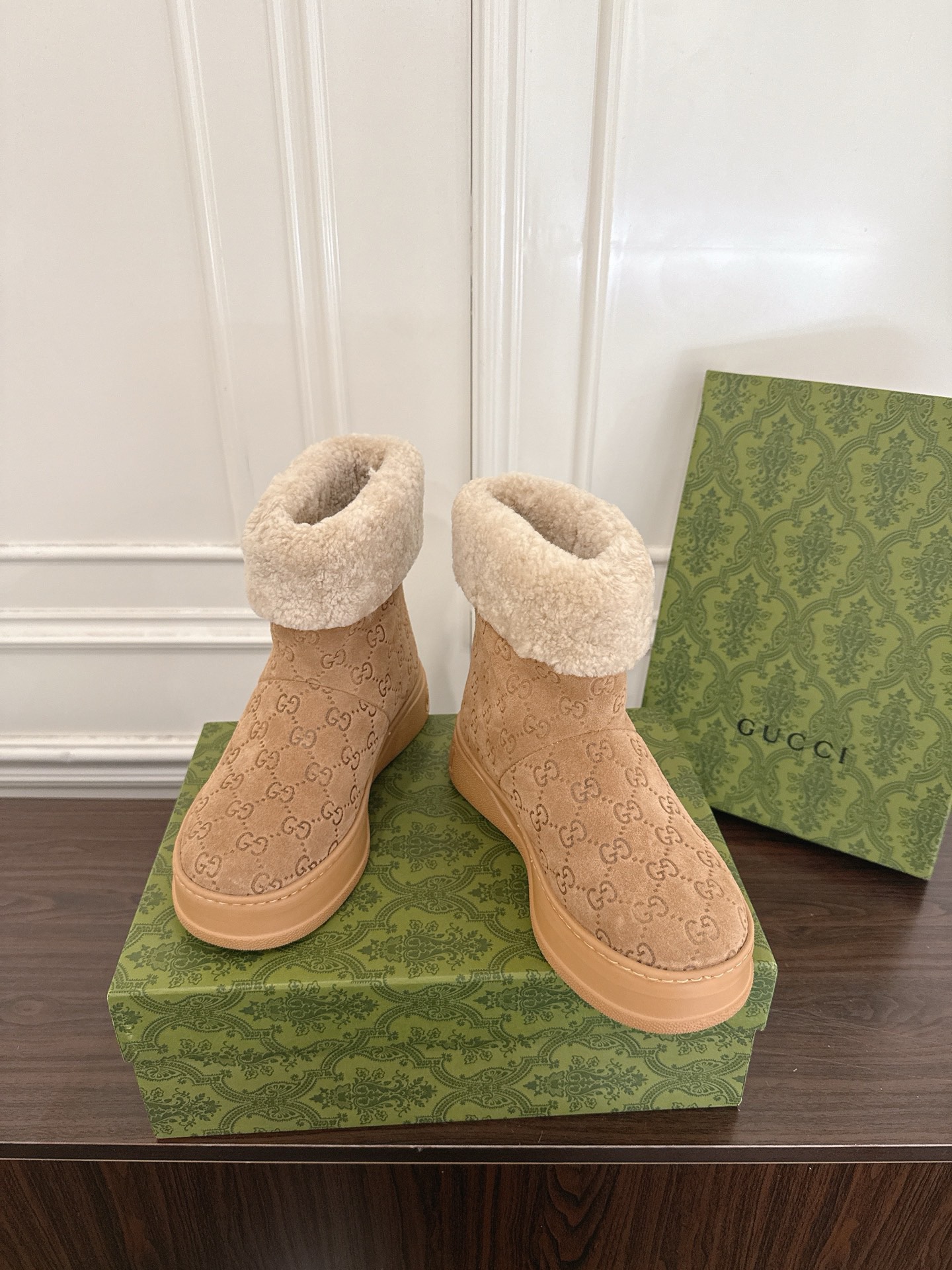 Gucci 구찌 GG 셰어링 안감 스웨이드 스노우 부츠 3