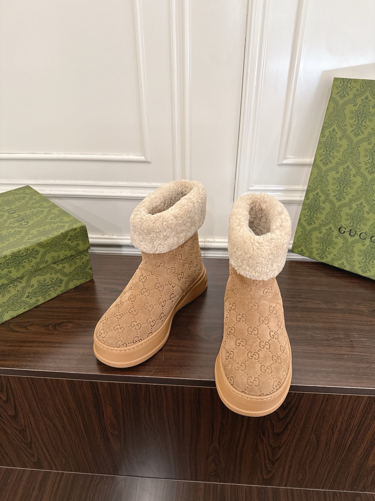 Gucci 구찌 GG 셰어링 안감 스웨이드 스노우 부츠 5