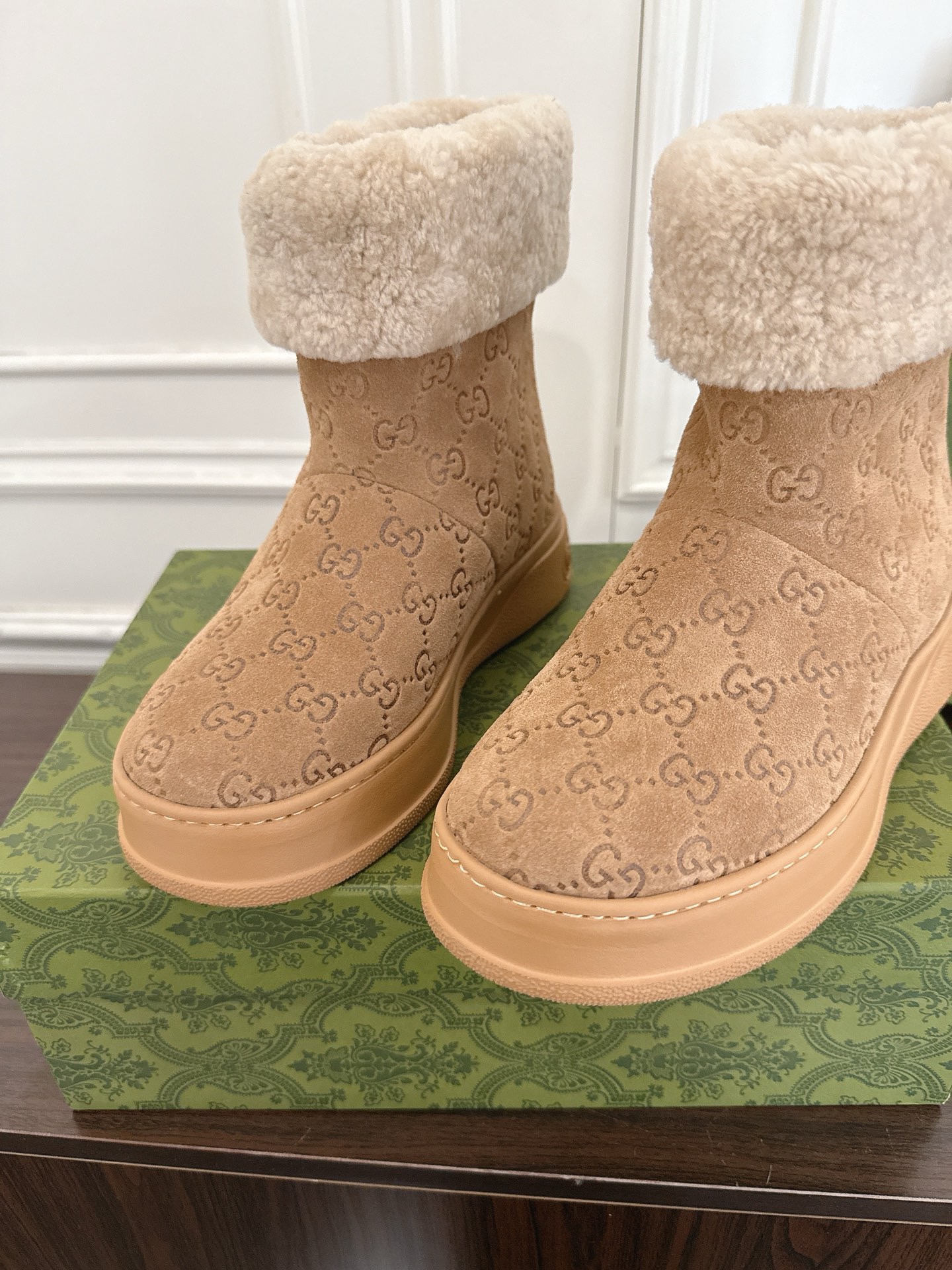 Gucci 구찌 GG 셰어링 안감 스웨이드 스노우 부츠 7