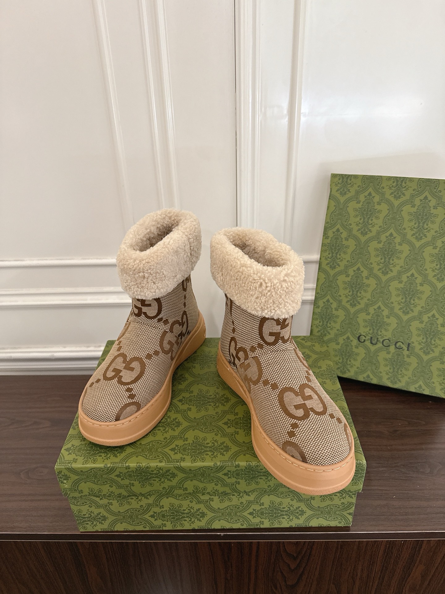 Gucci 구찌 GG 셰어링 안감 스웨이드 스노우 부츠 3