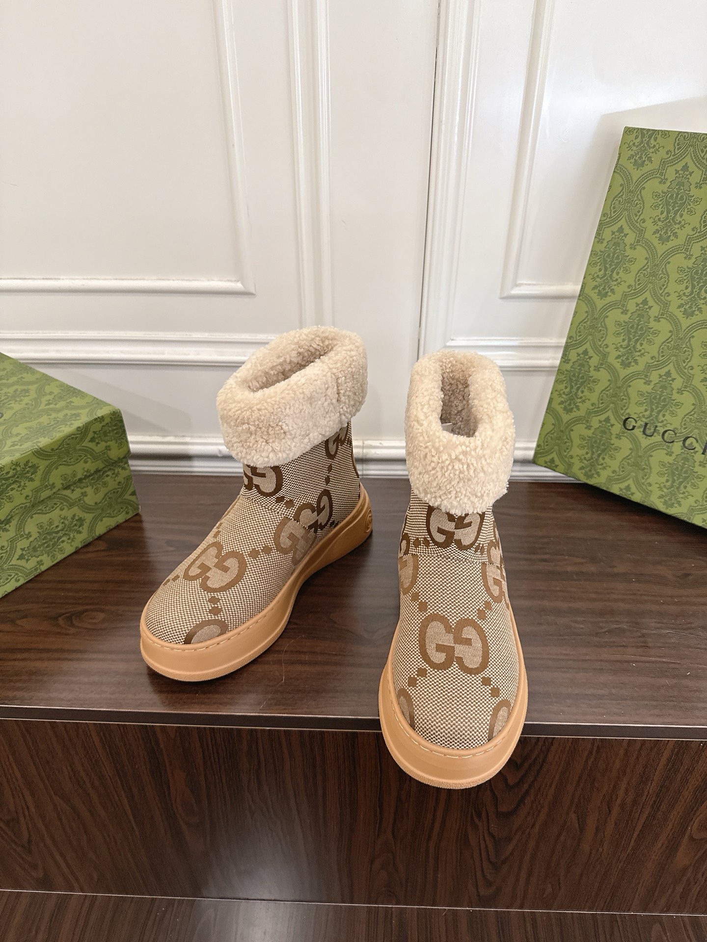 Gucci 구찌 GG 셰어링 안감 스웨이드 스노우 부츠 5