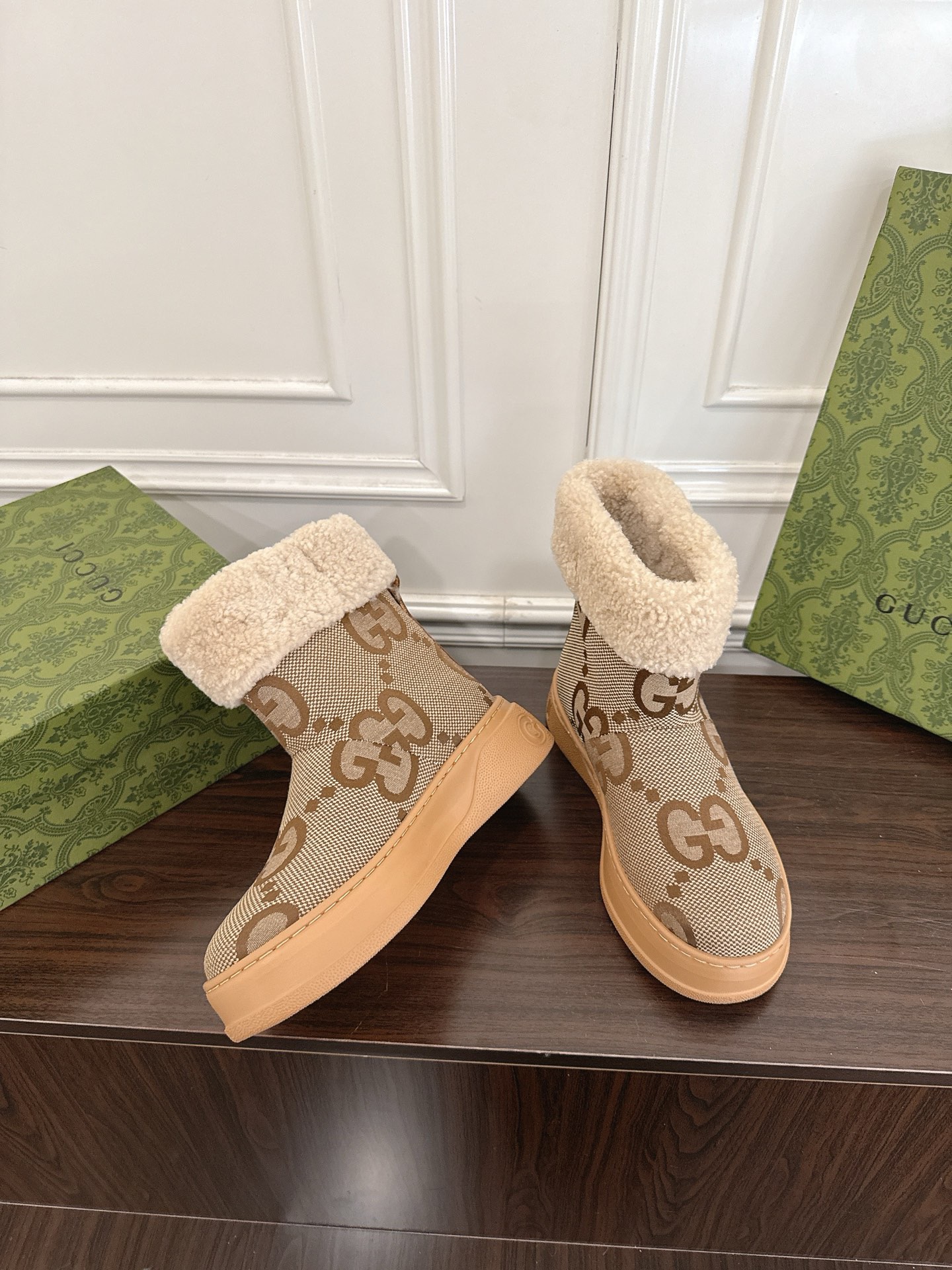 Gucci 구찌 GG 셰어링 안감 스웨이드 스노우 부츠 6