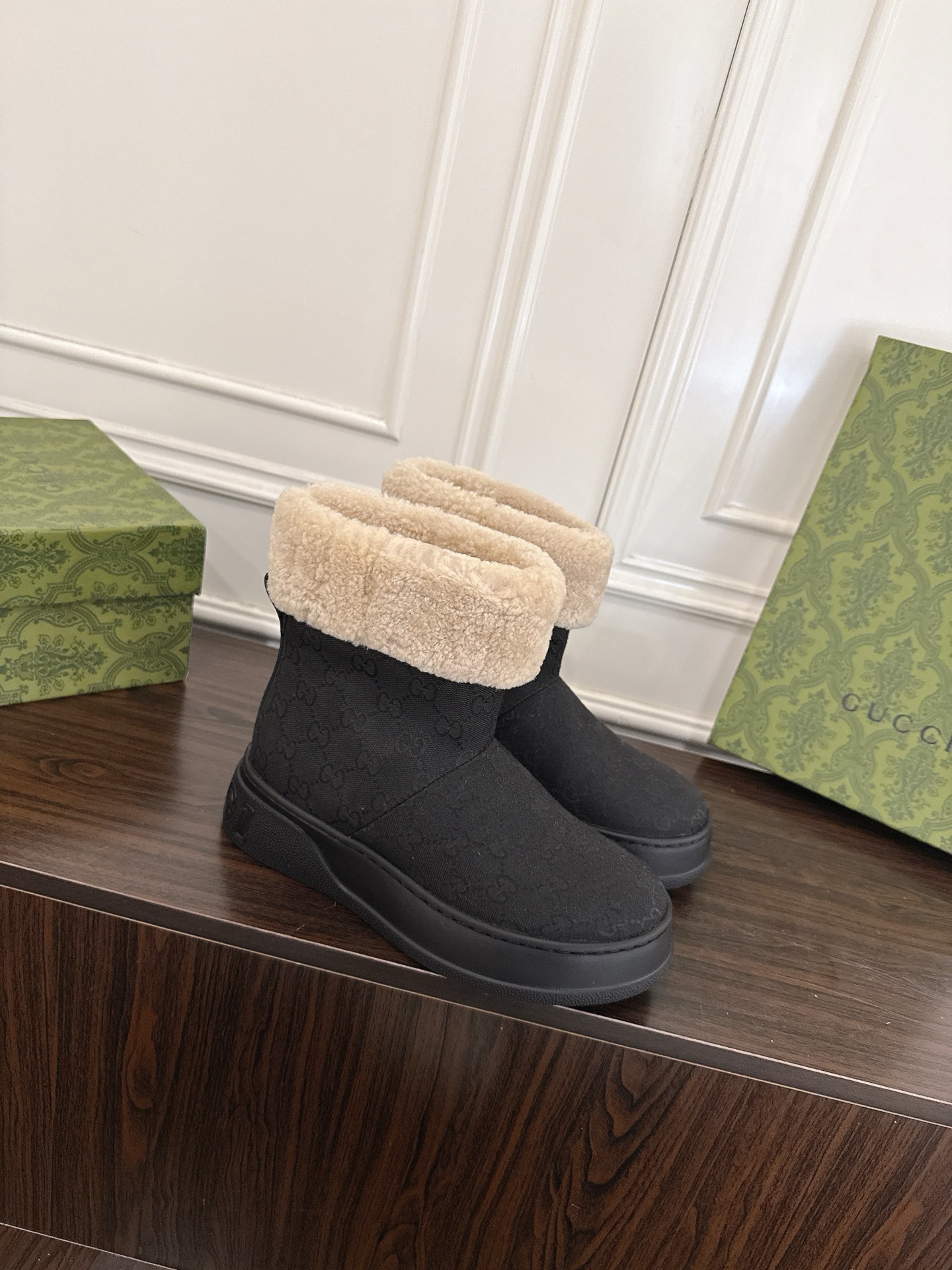 Gucci 구찌 GG 셰어링 안감 스웨이드 스노우 부츠 2