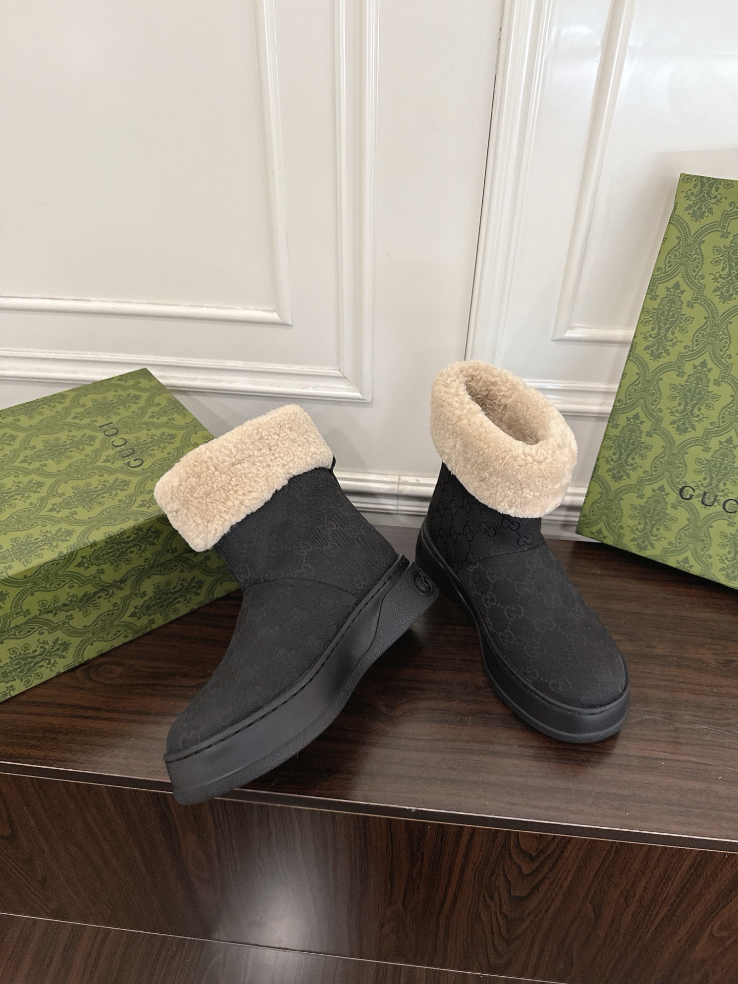 Gucci 구찌 GG 셰어링 안감 스웨이드 스노우 부츠 6